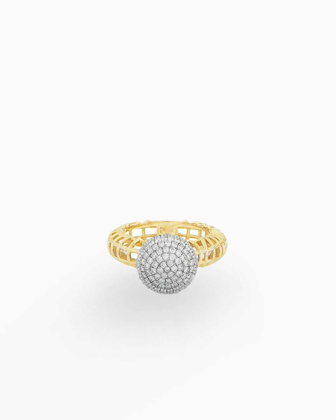 Serendipity | Diamond Ball Accent Stackable Ring