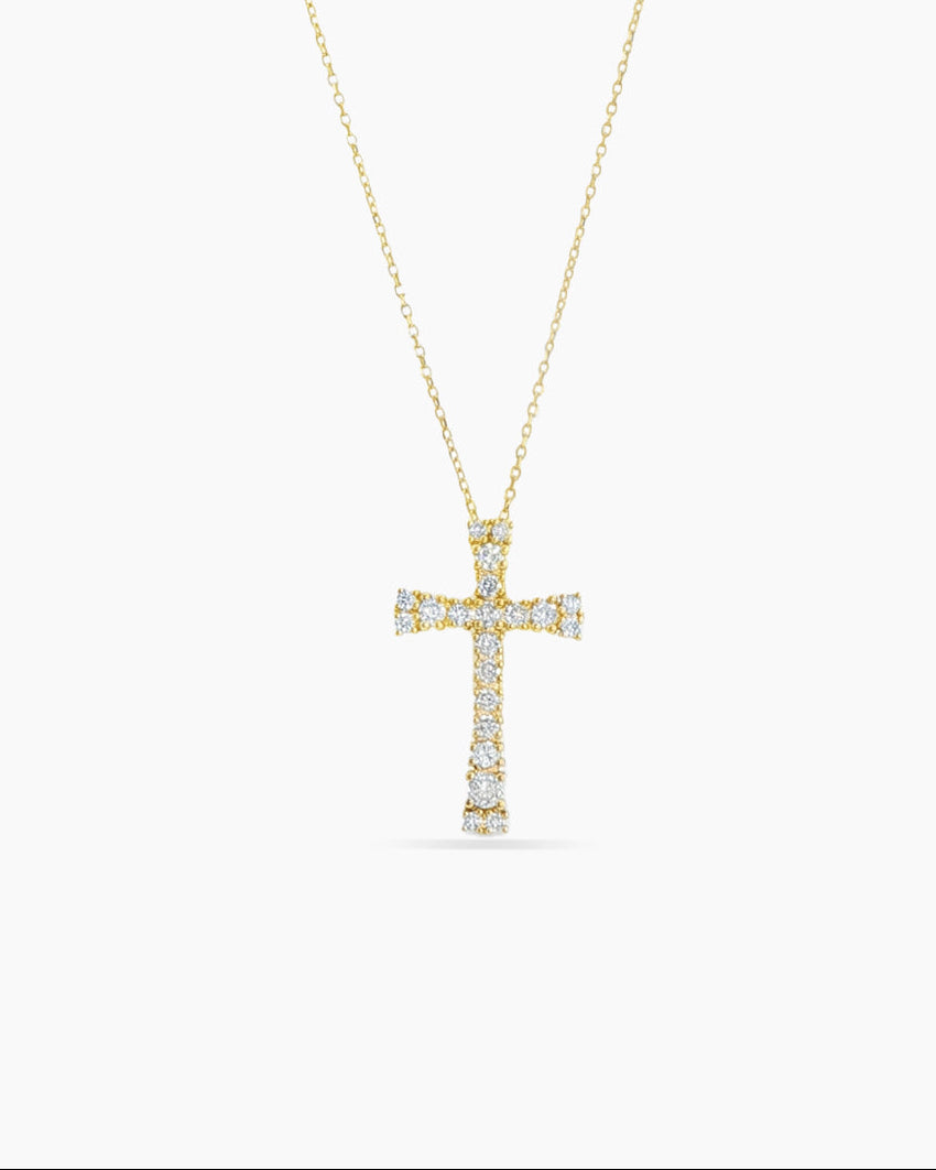 Seraphine | Diamond Cross Pendant Necklace