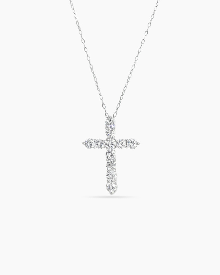 Divine Aura | Diamond Cross Pendant Necklace