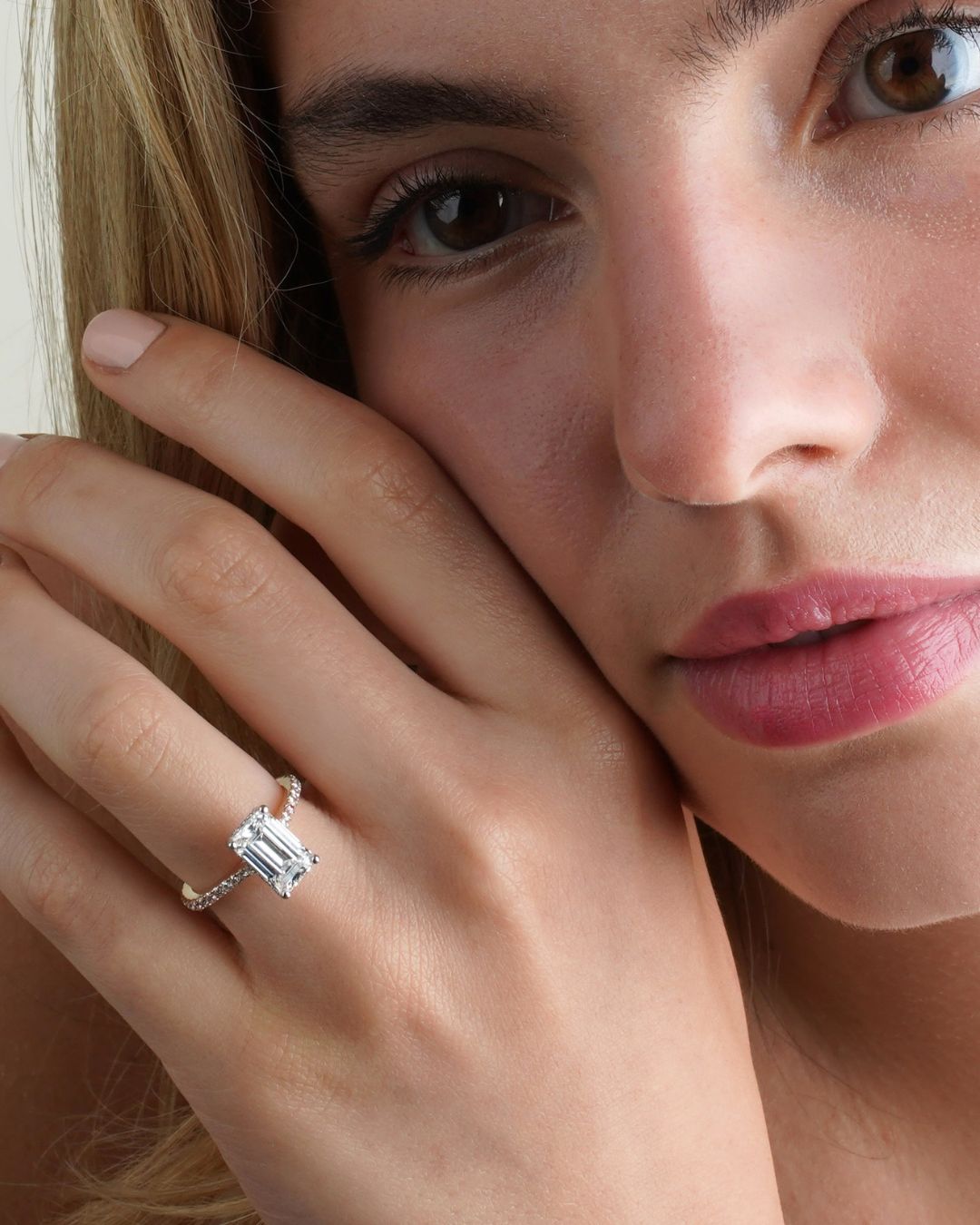 White Wedding | Emerald Cut Lab Diamond Engagement Ring