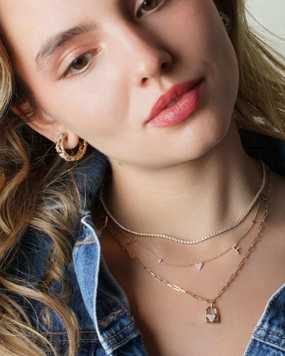 Woven Trail | Mini Locket Pendant Paperclip Chain Necklace