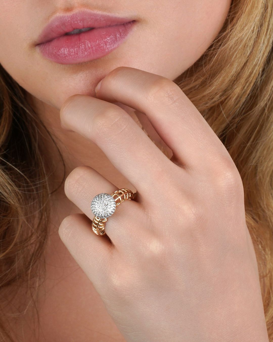 Serendipity | Diamond Ball Accent Stackable Ring