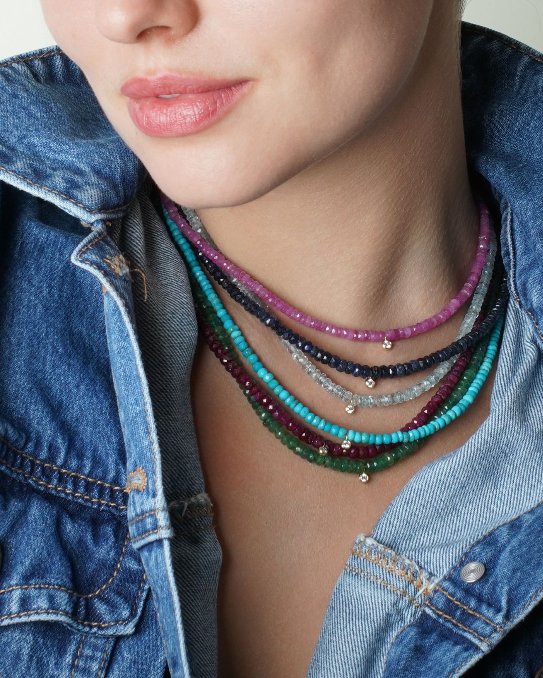 Marrakech | Diamond and Gemstone Beaded Necklace