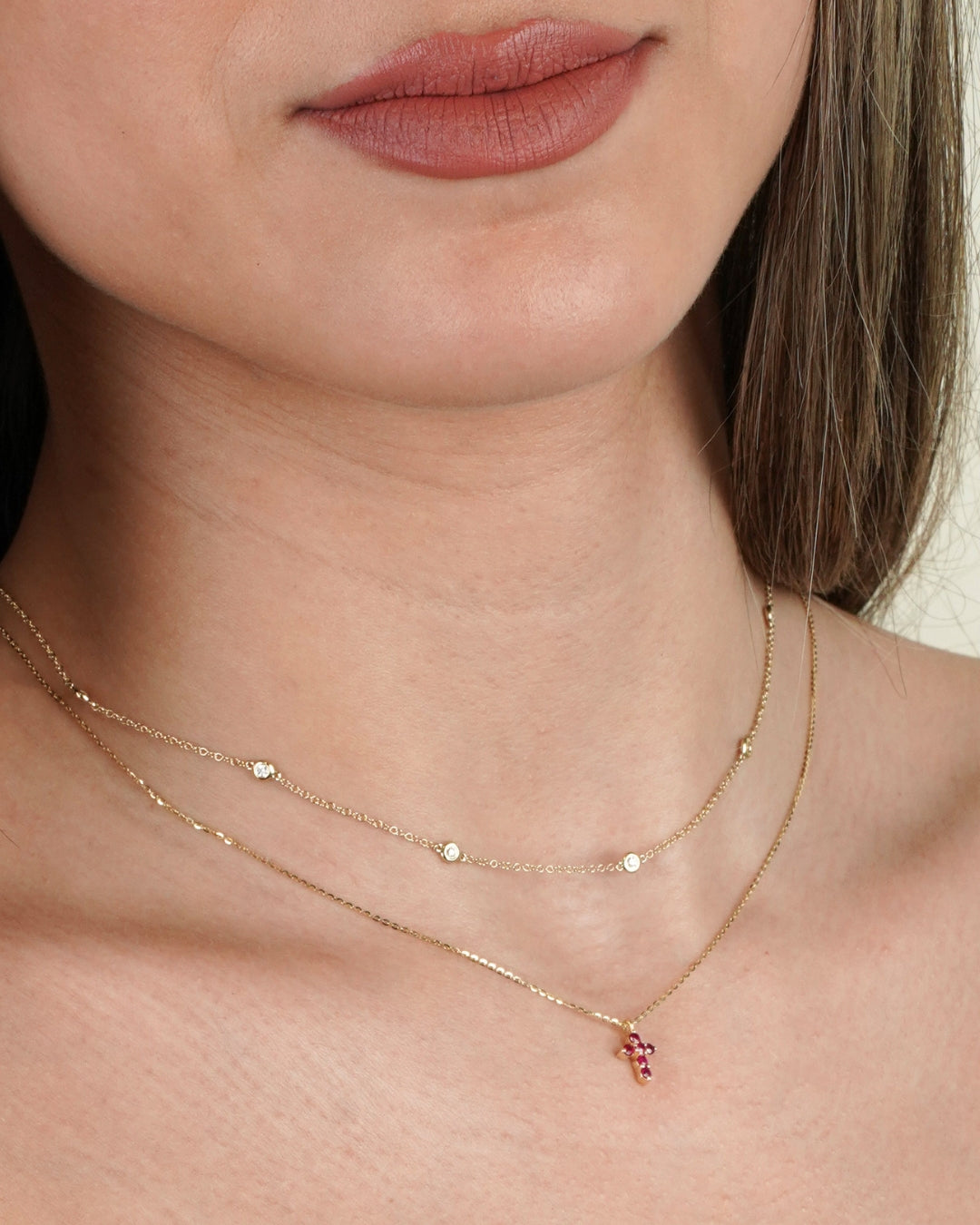 Grace | Petite Cross Pendant Chain Necklace
