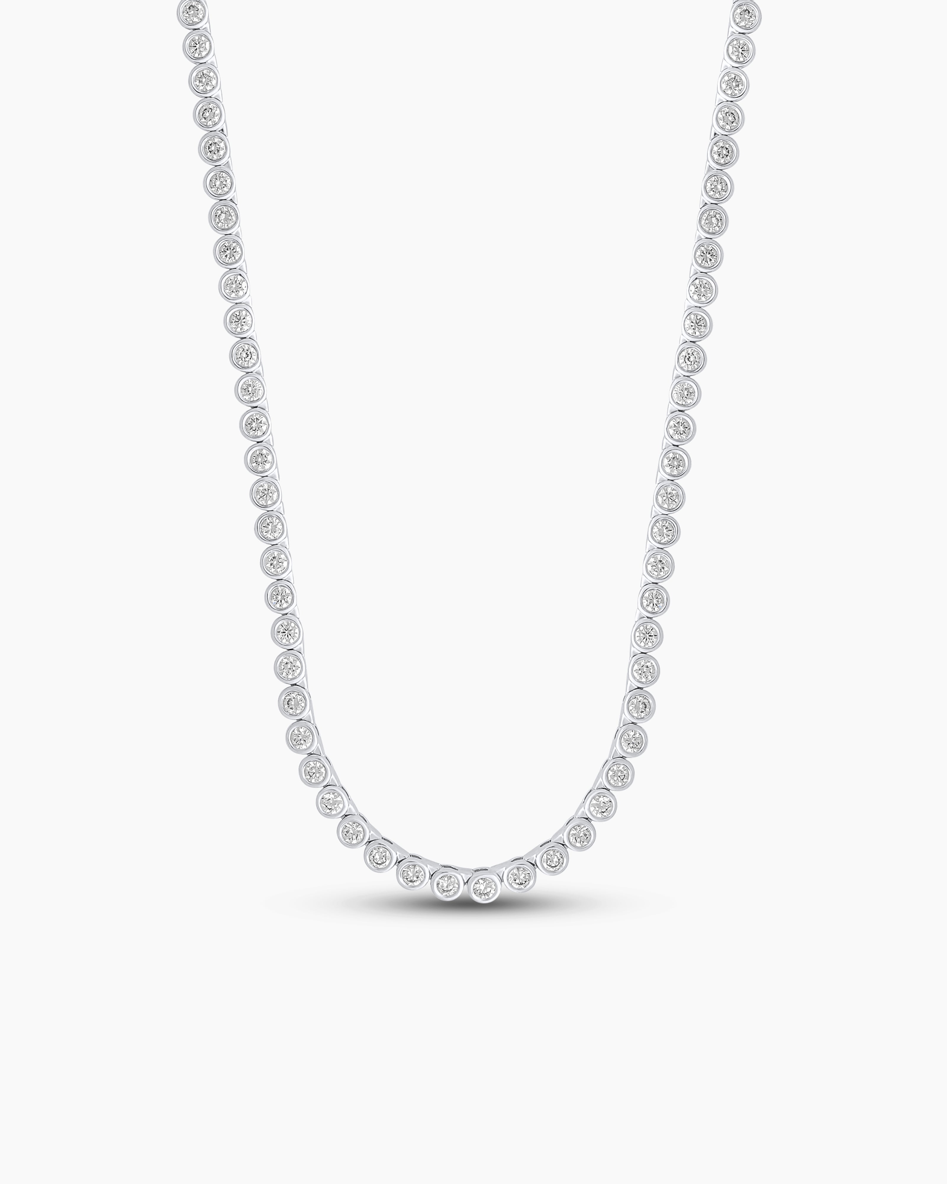Bezel Set Tennis Necklace