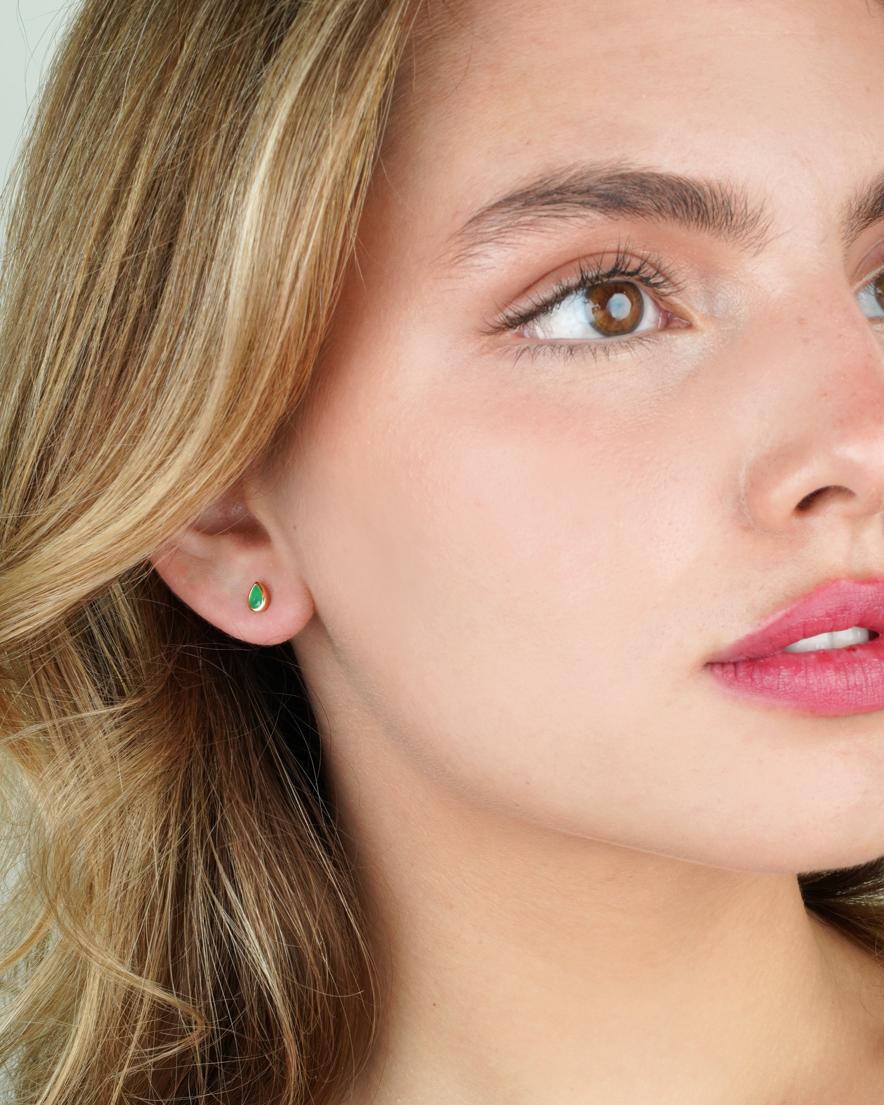 Pear Cut Gemstone Stud Earrings