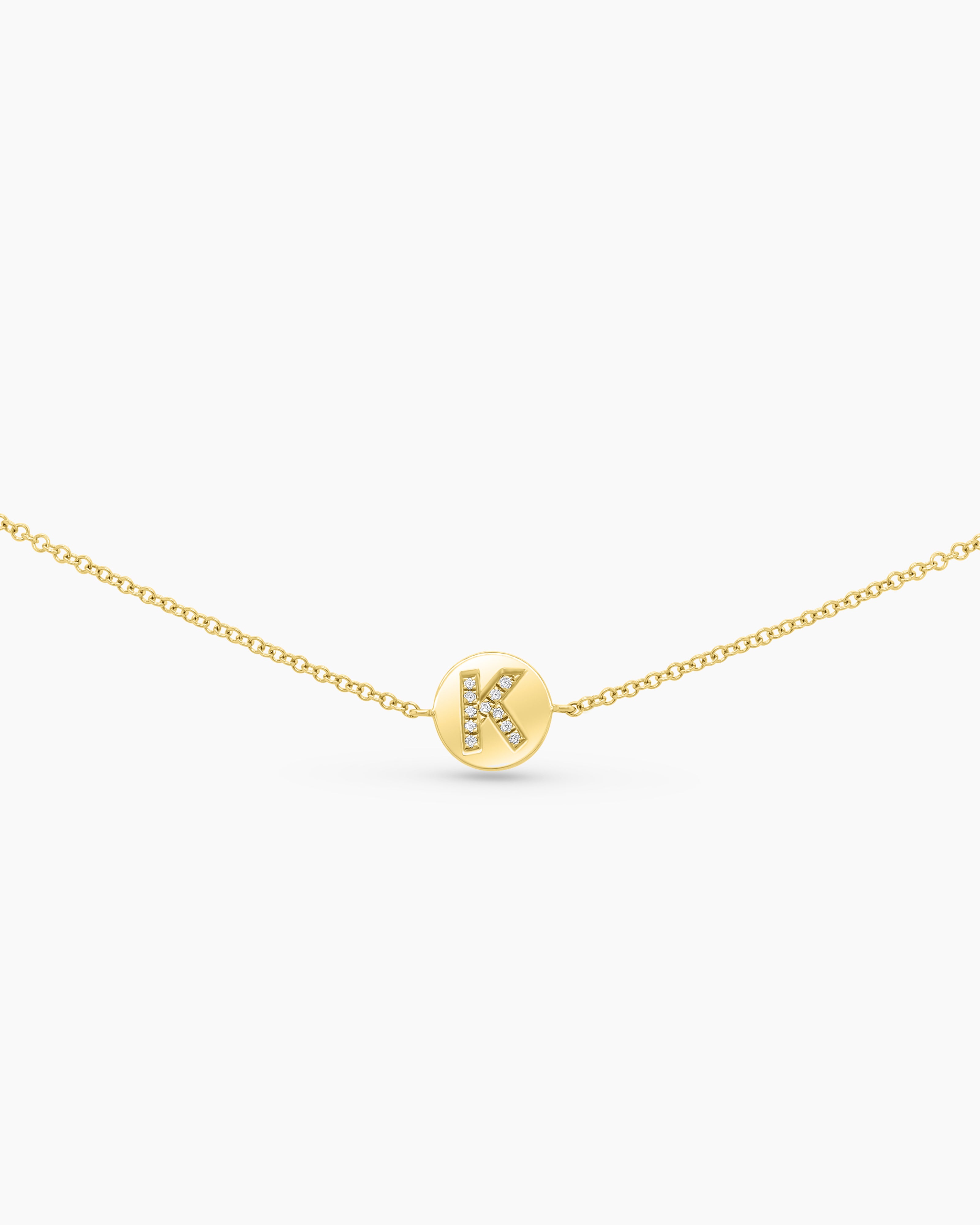 Initial Disc Chain Bracelet