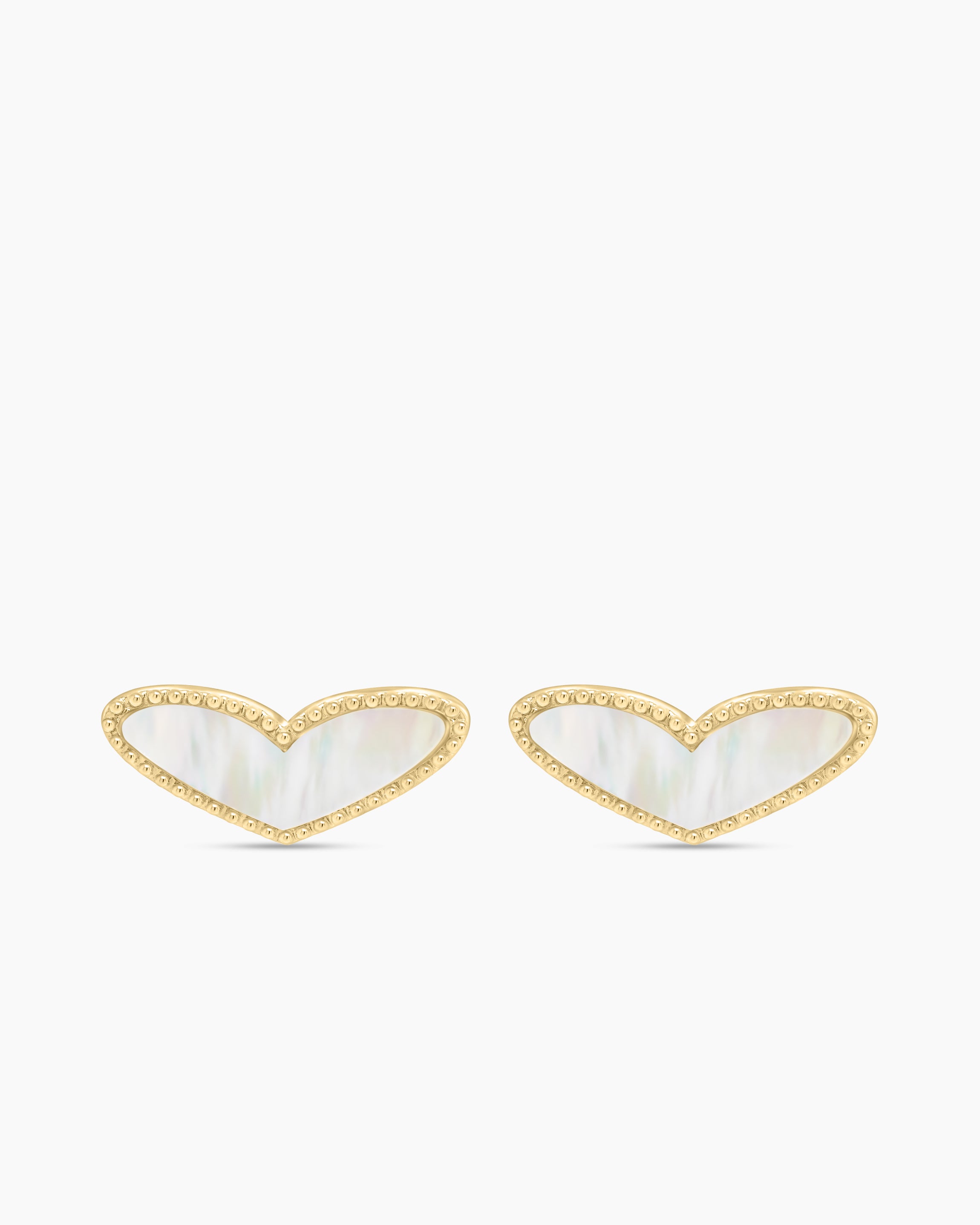 Mother of Pearl Heart Earrings