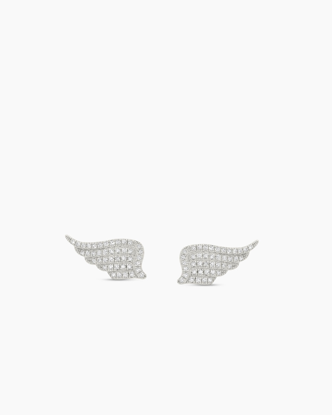 Diamond Pave Wing Stud Earrings