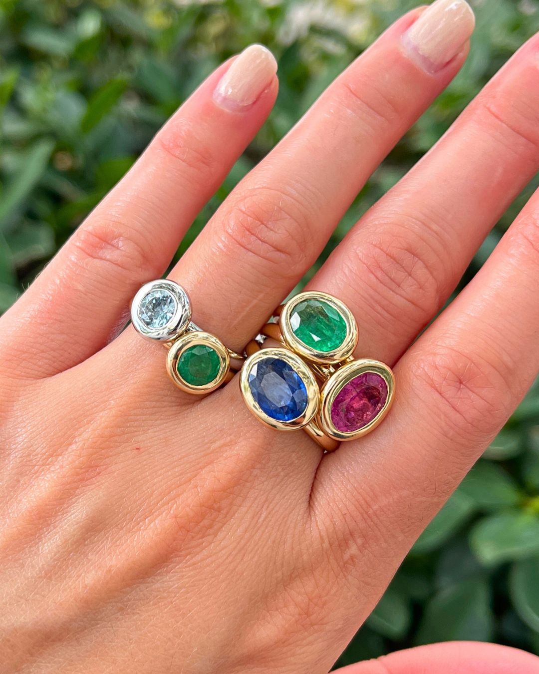 Blush | Oval Pink Tourmaline Stackable Ring