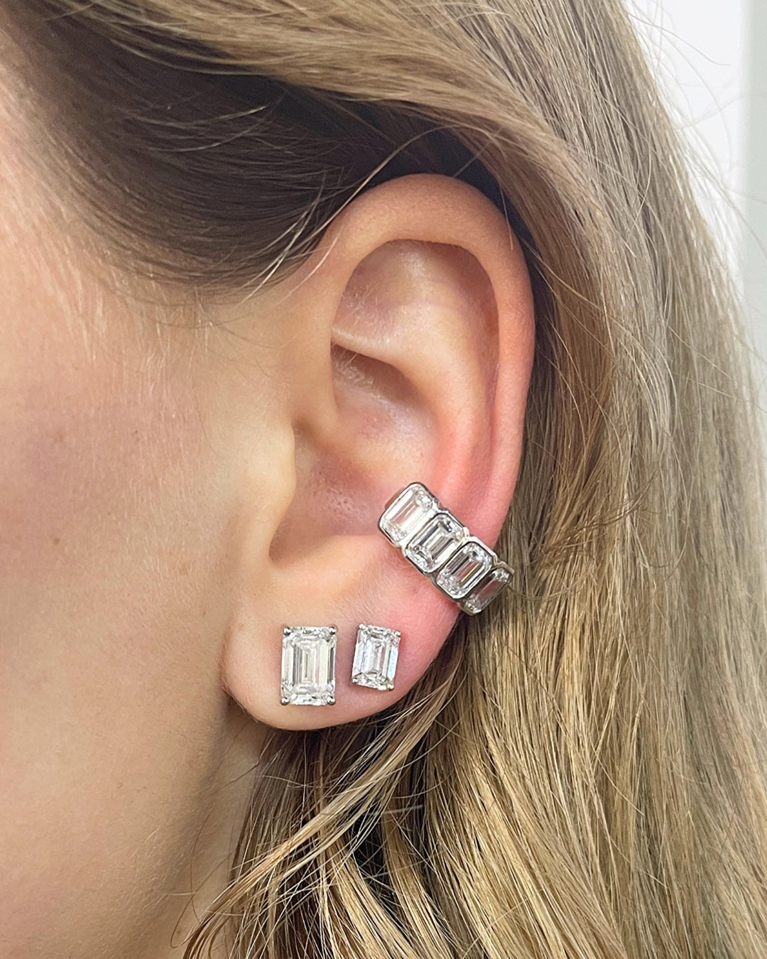 Capri | Emerald Cut Lab Diamond Ear Cuff