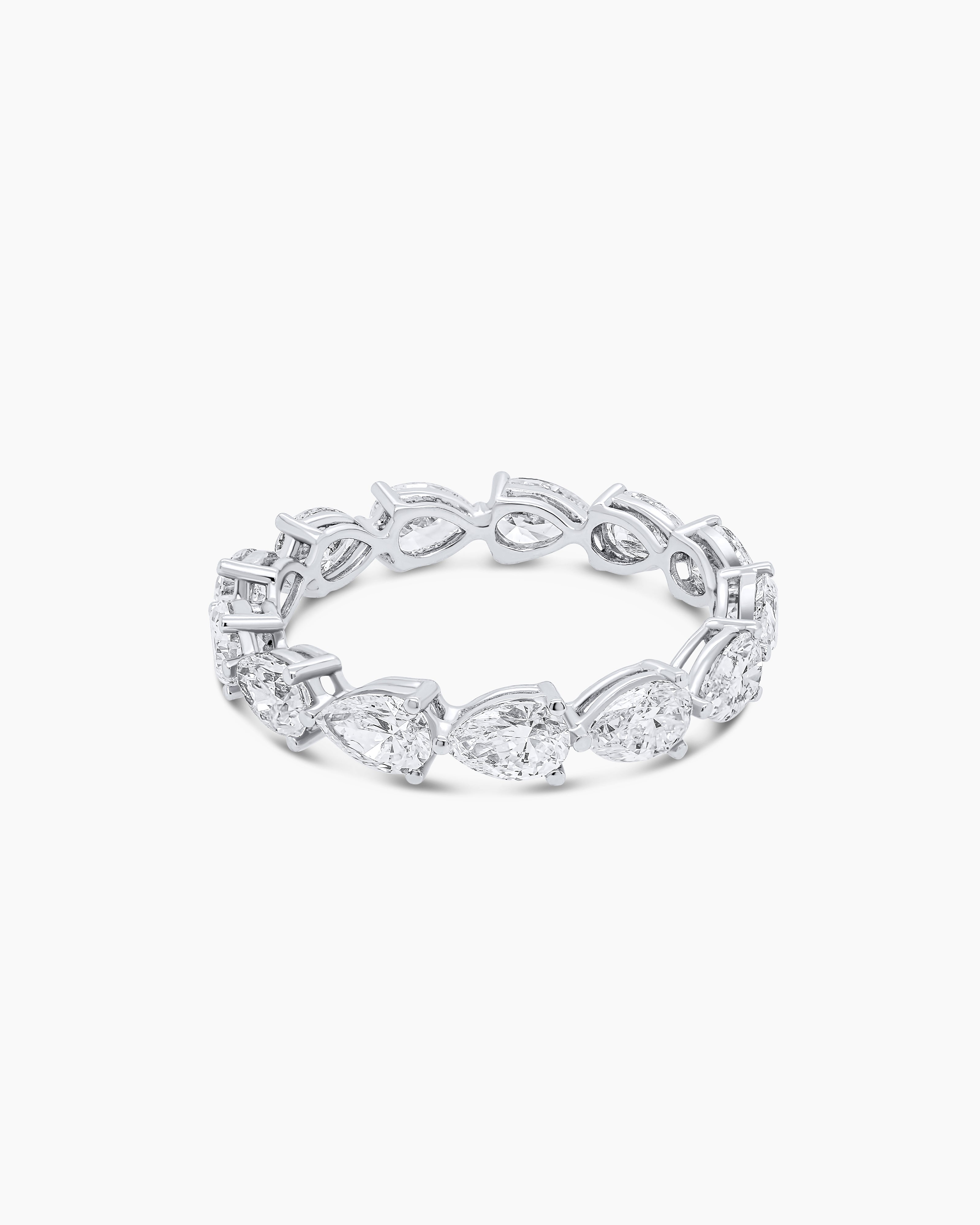 Pear Cut Diamond Eternity Band