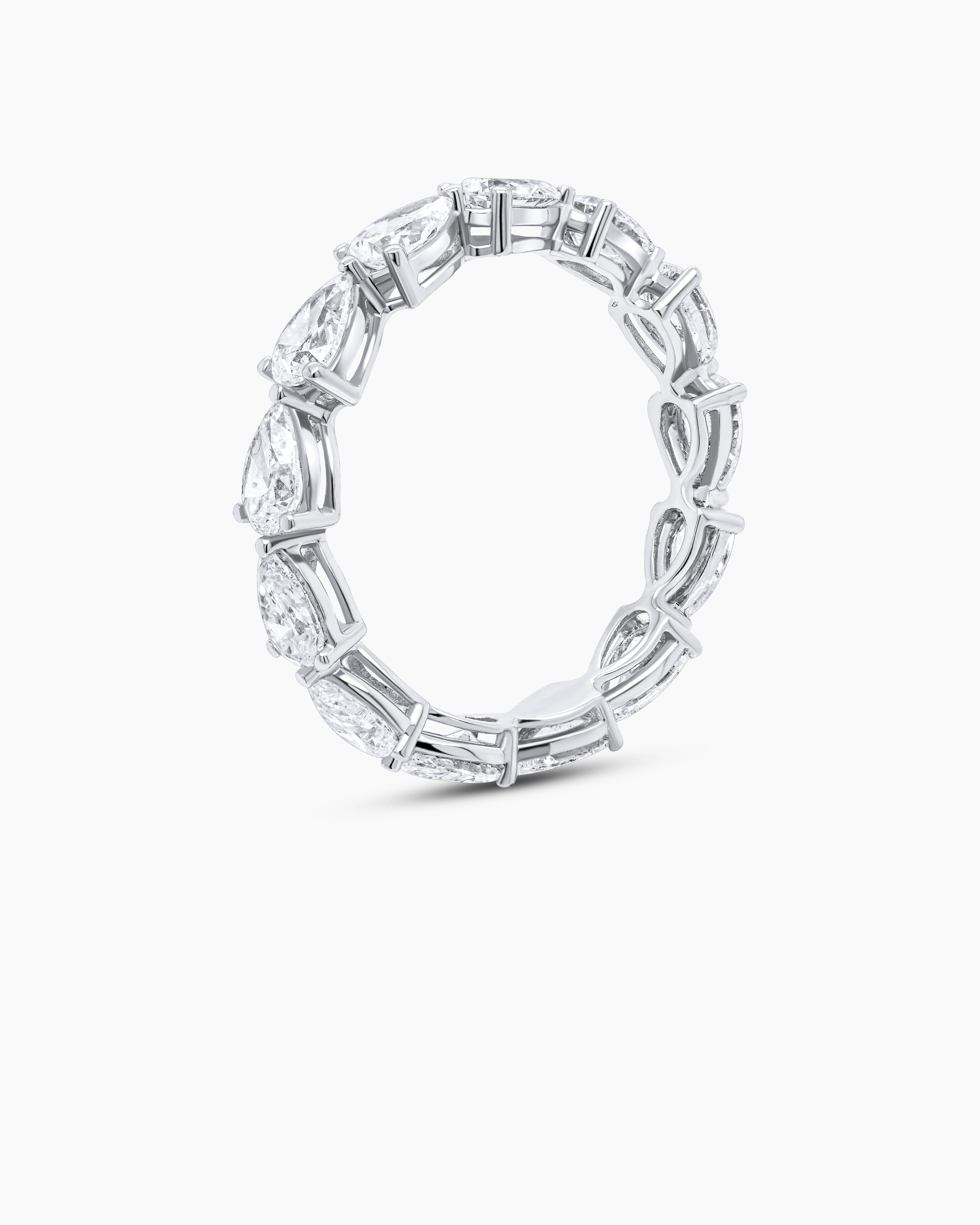 Pear Cut Diamond Eternity Band