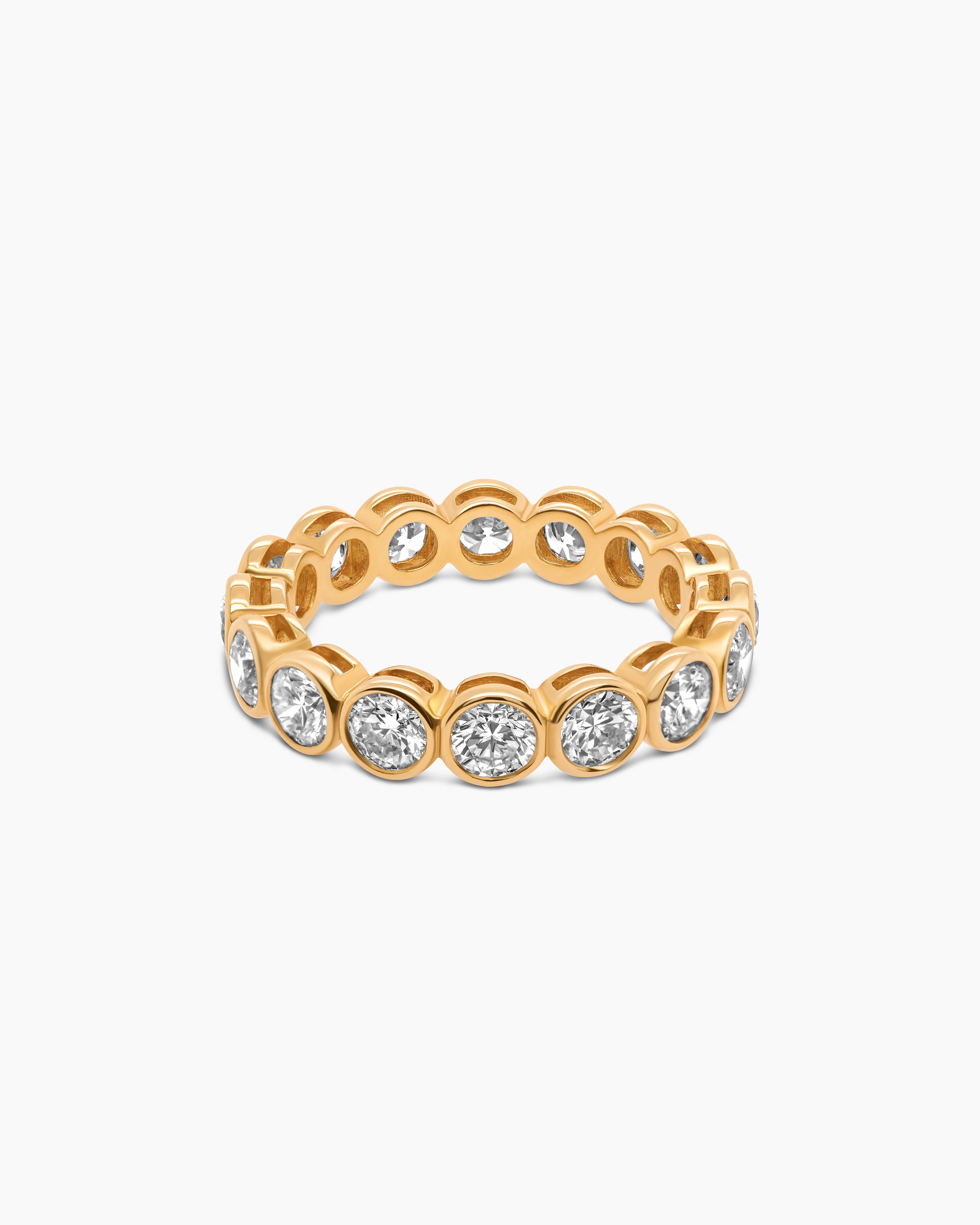 Round Bezel Set Diamond Eternity Band