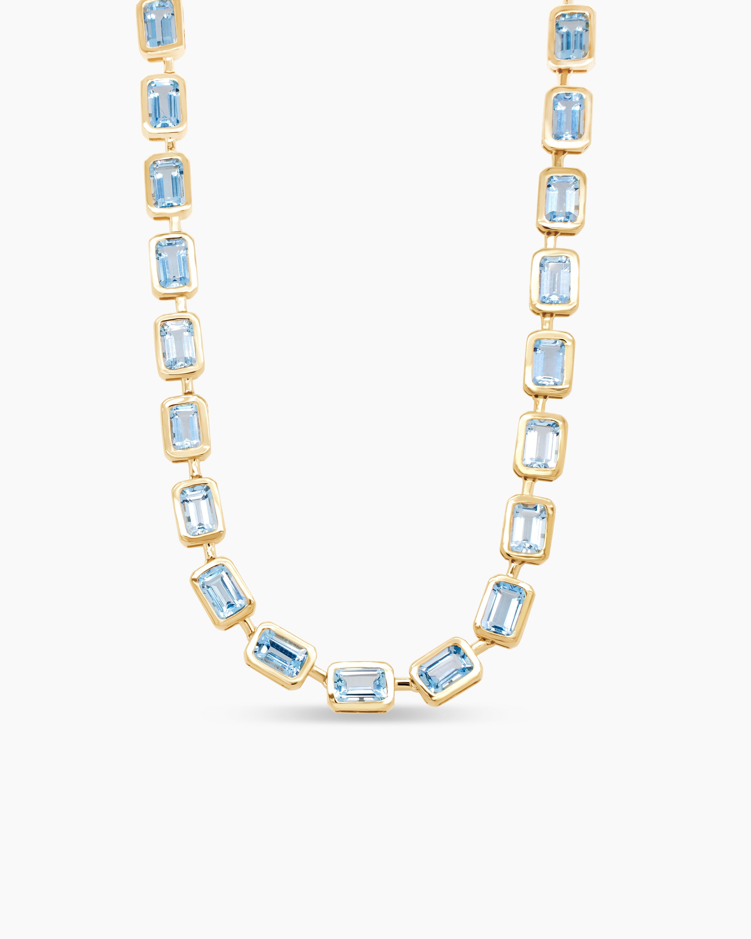Aquamarine Tennis Necklace