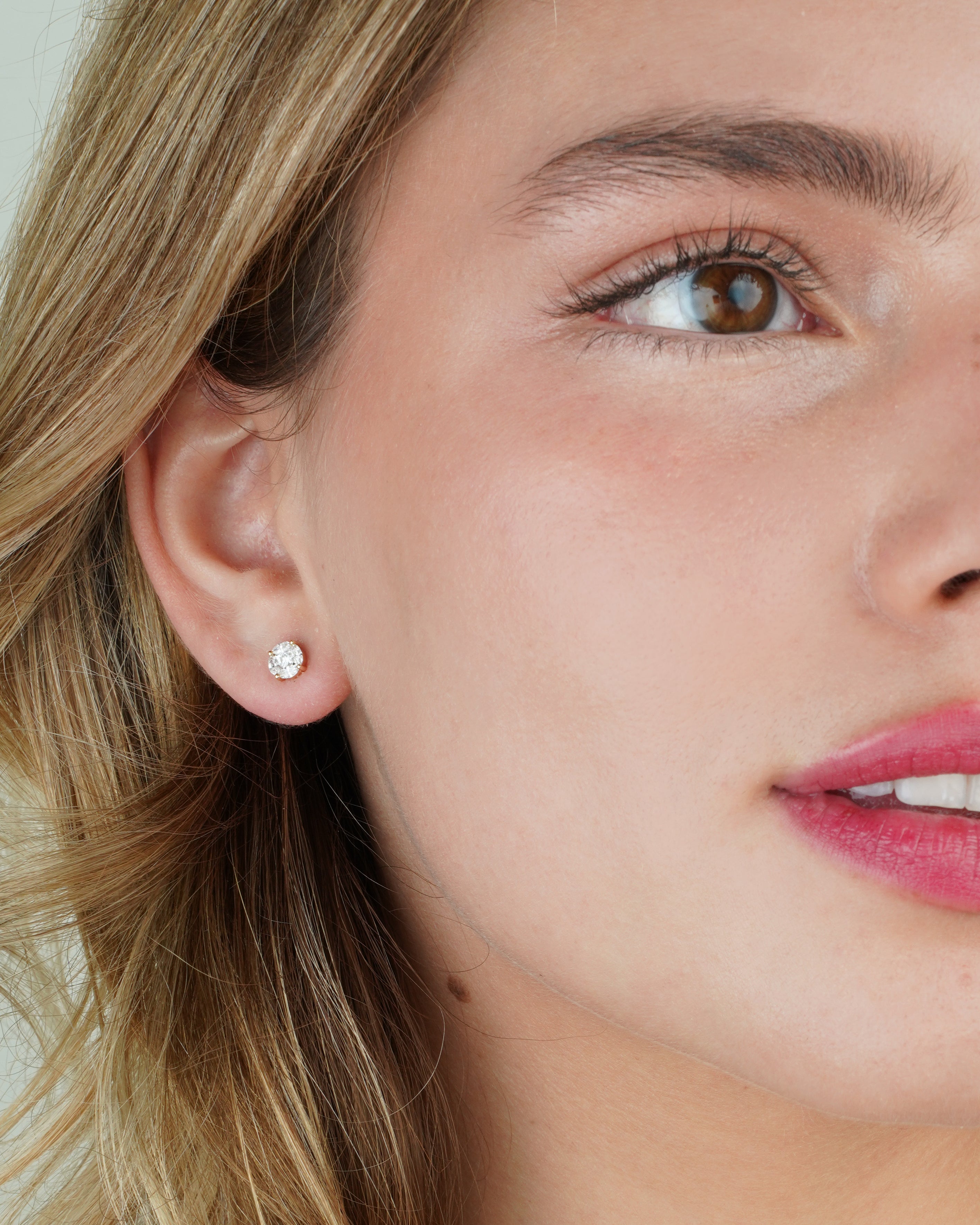 Diamond Cluster Stud Earrings