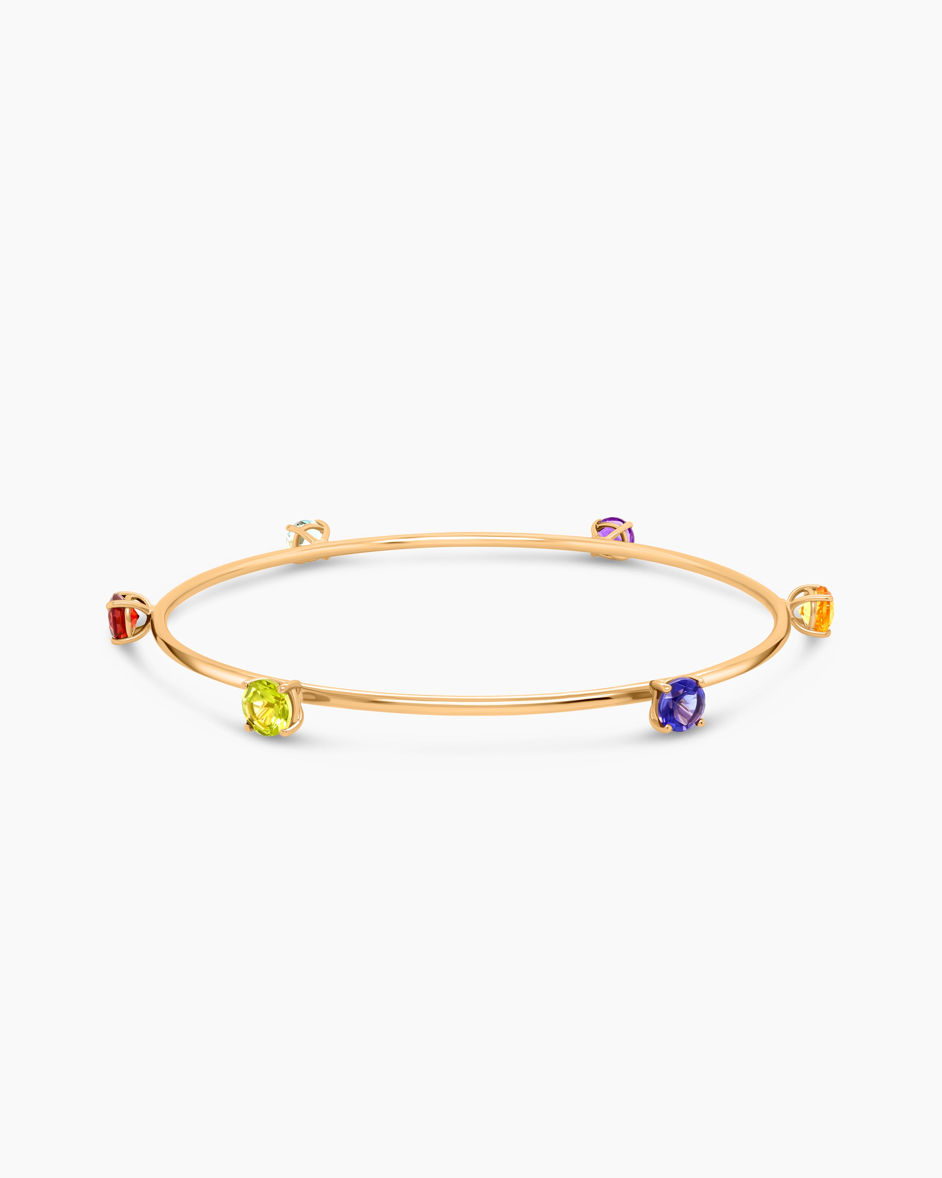 Gemstone Bangle Bracelet