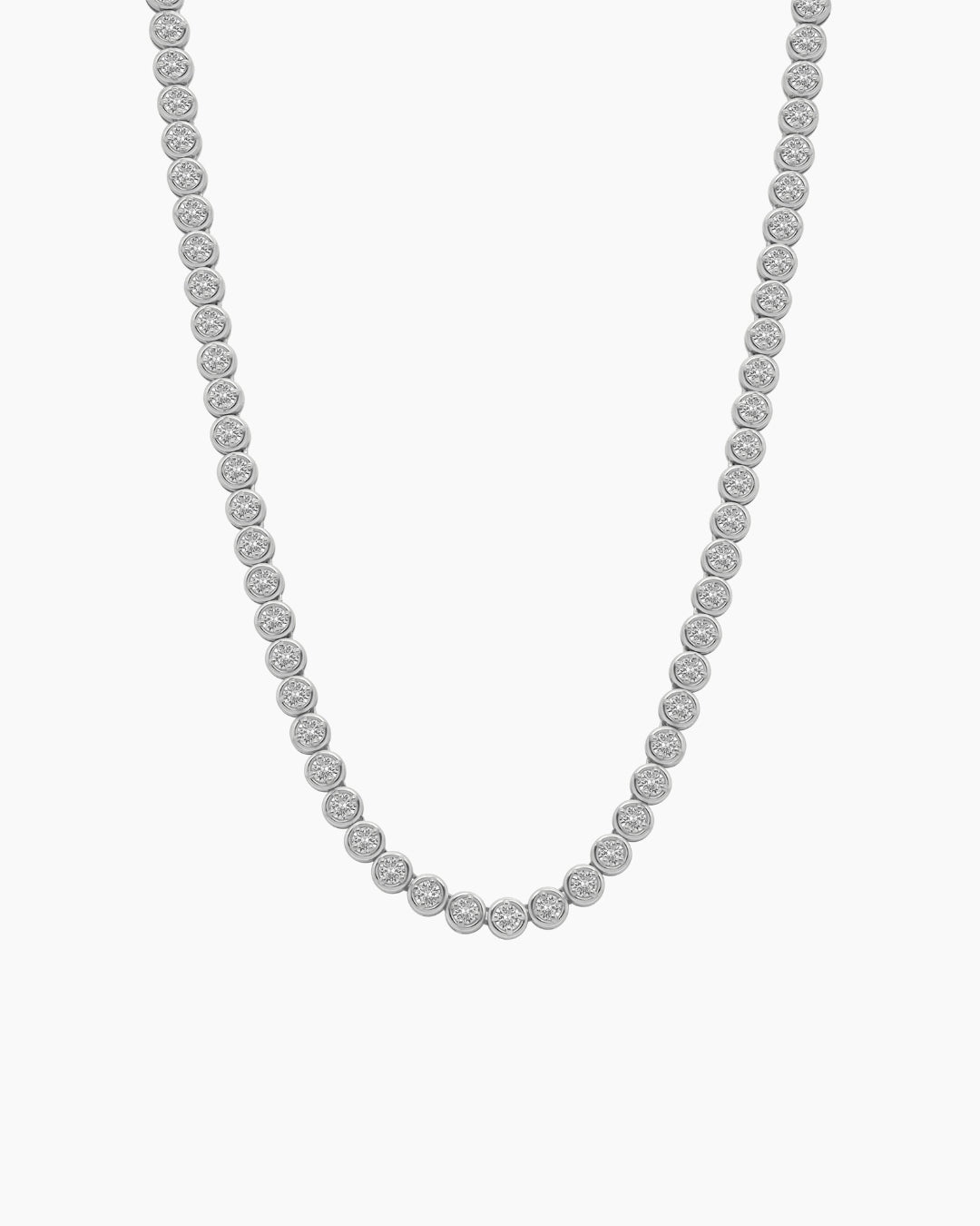 Bezel Set Tennis Necklace