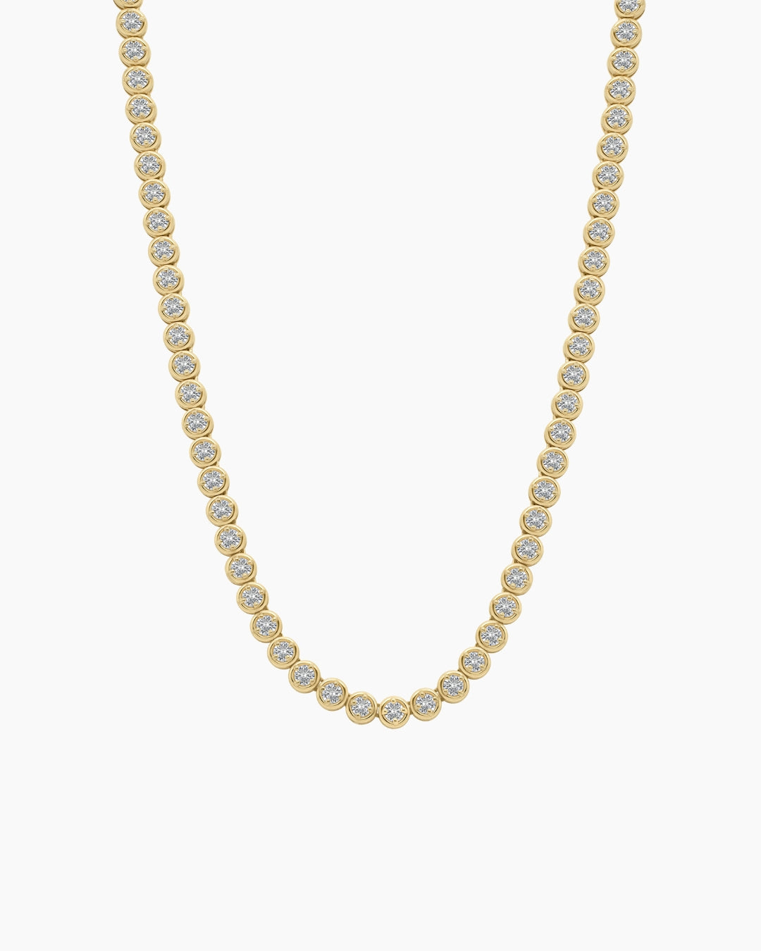 Bezel Set Tennis Necklace