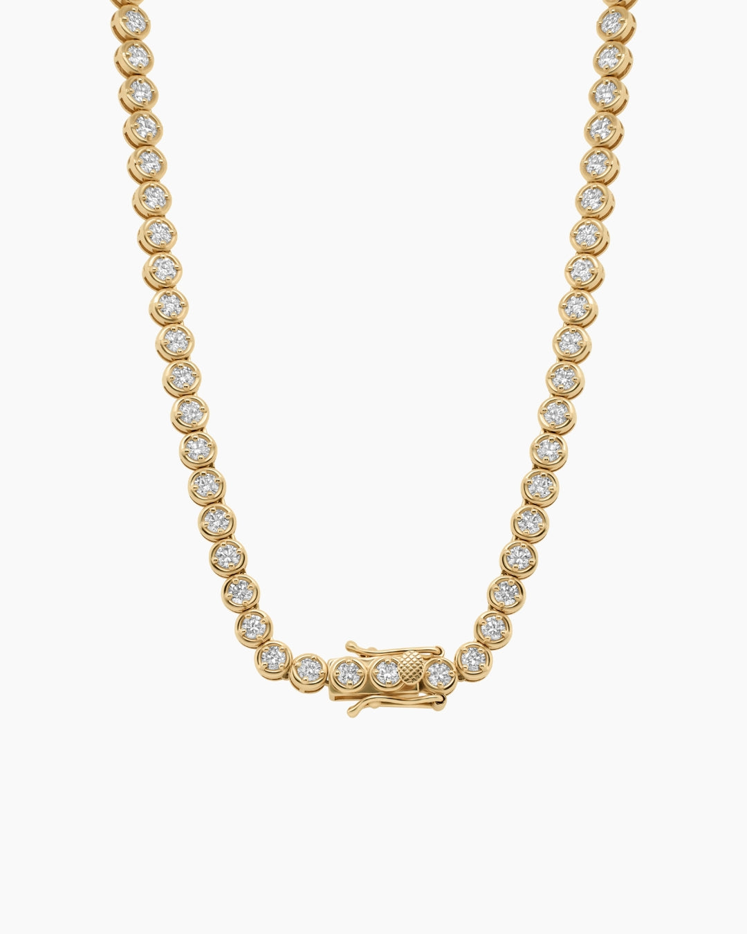 Bezel Set Tennis Necklace