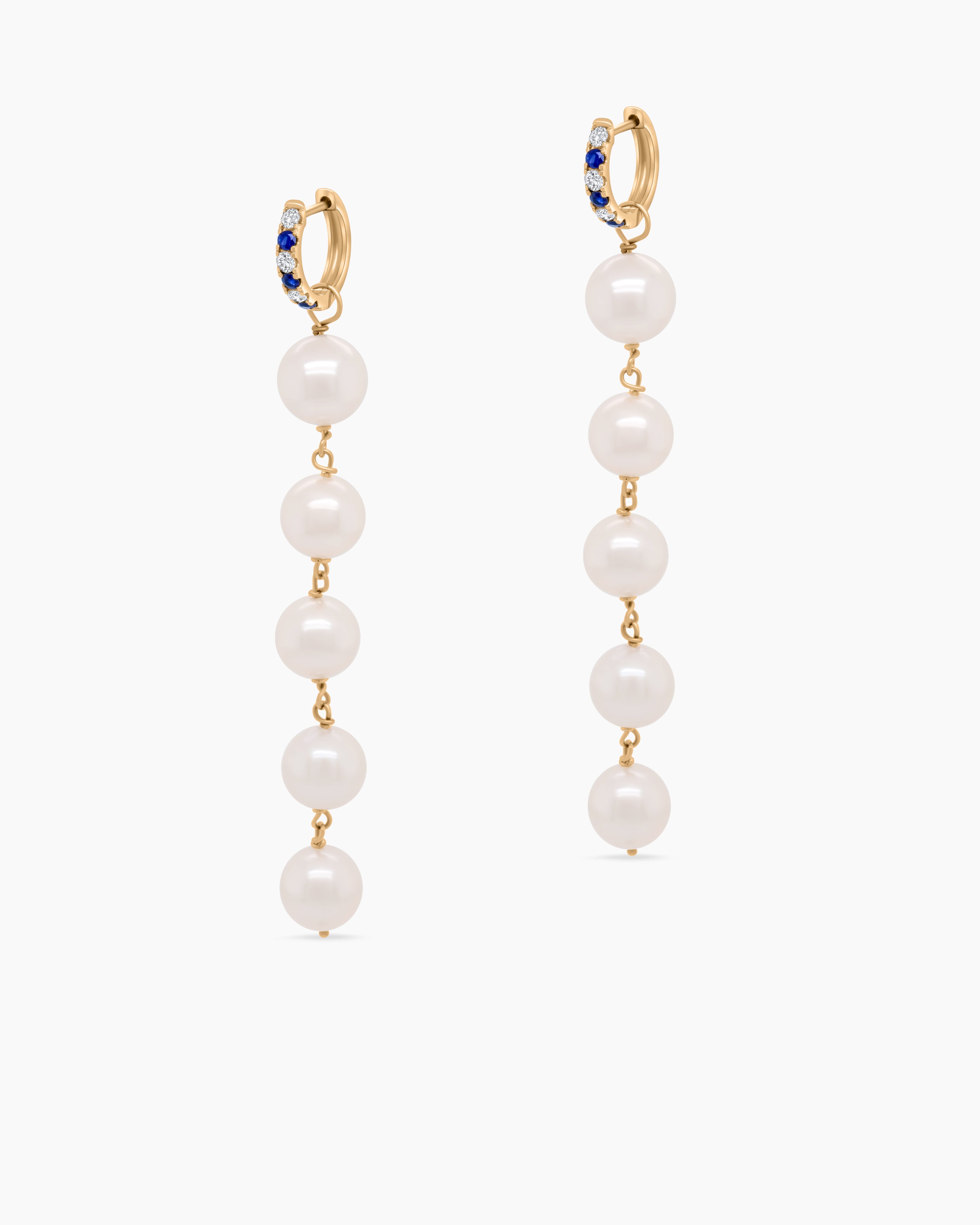 Fresh Water Pearl and Gemstone Drop Earrings