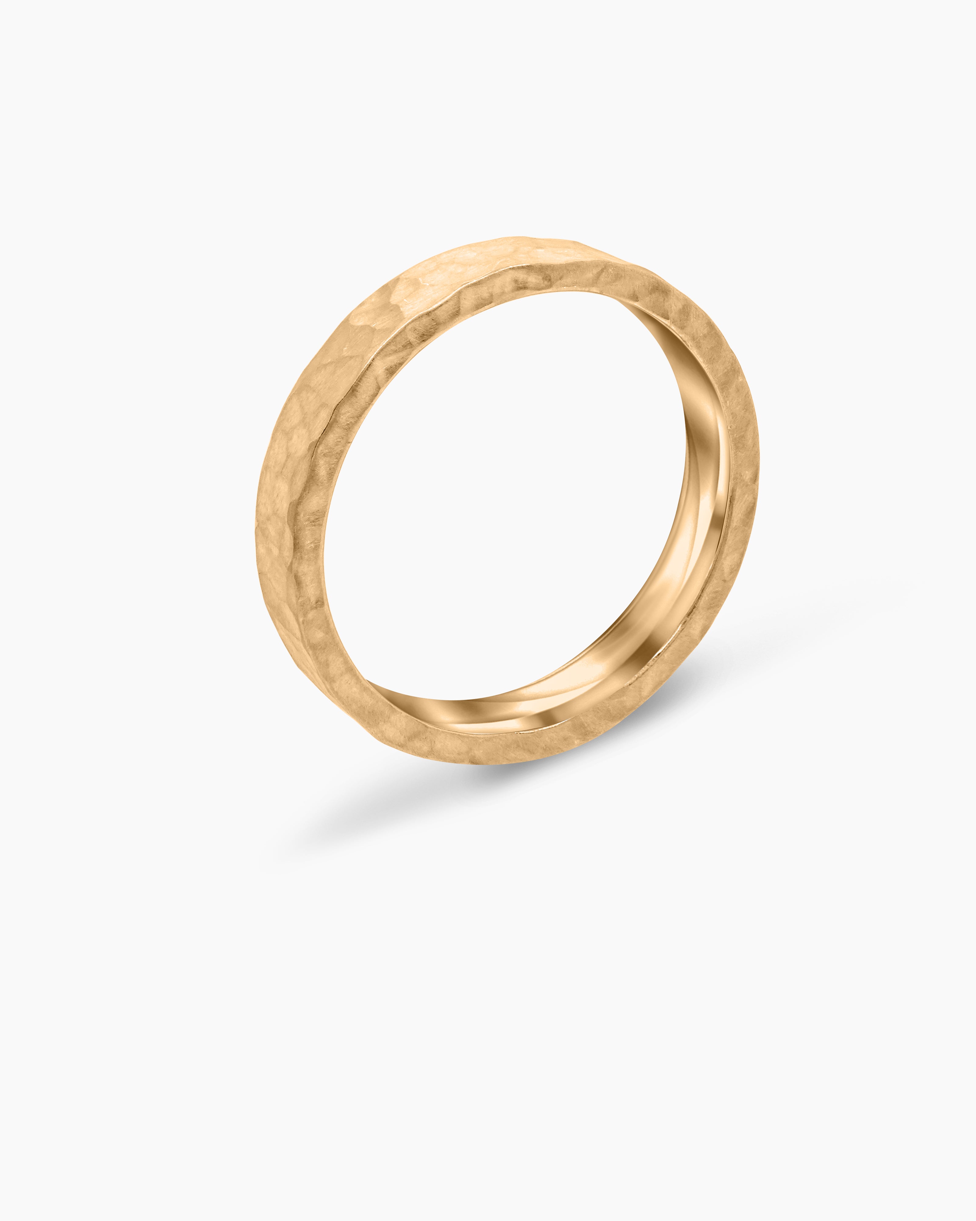 Brushed Hammered Wedding Band
