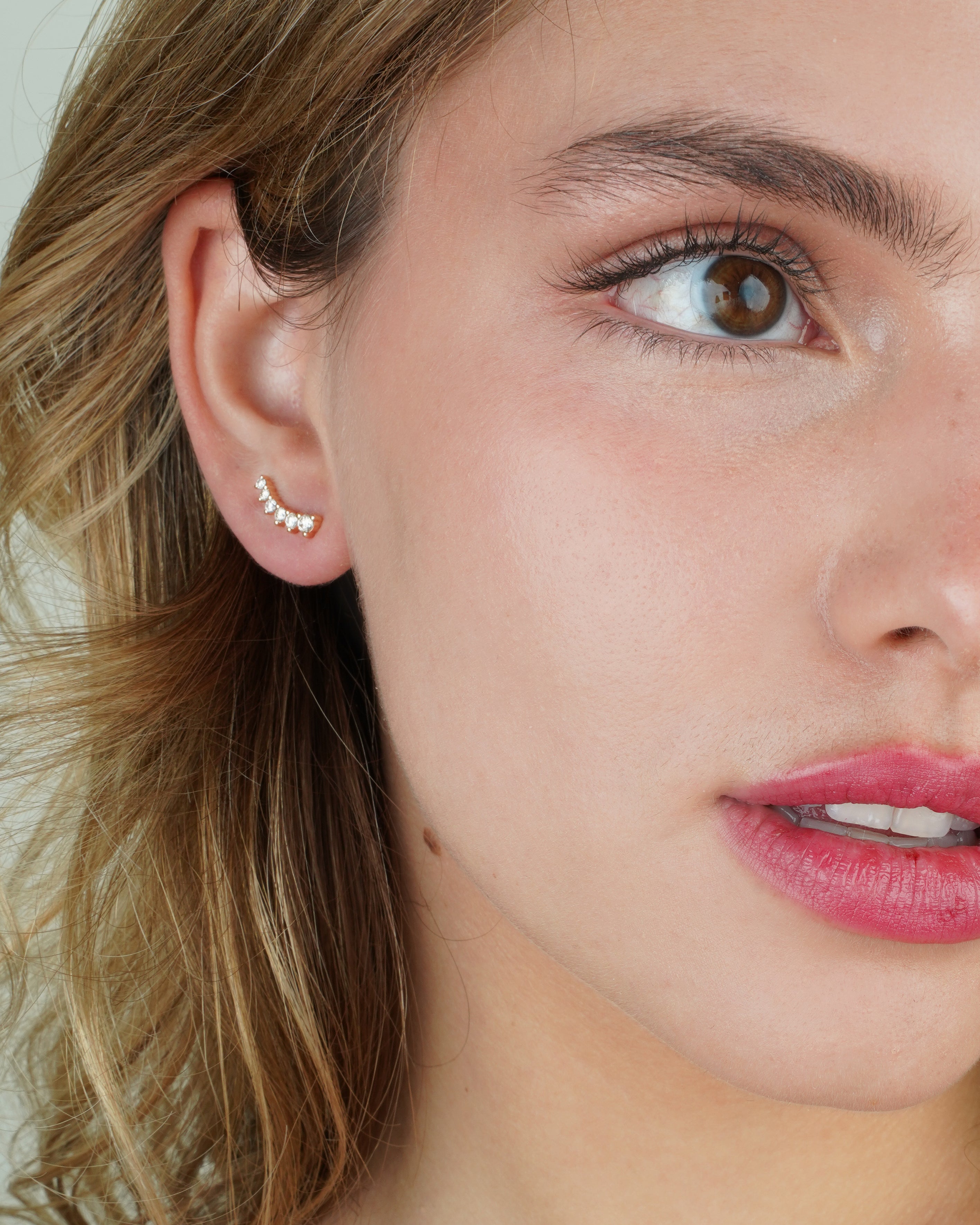 Graduated Diamond Stud Earrings