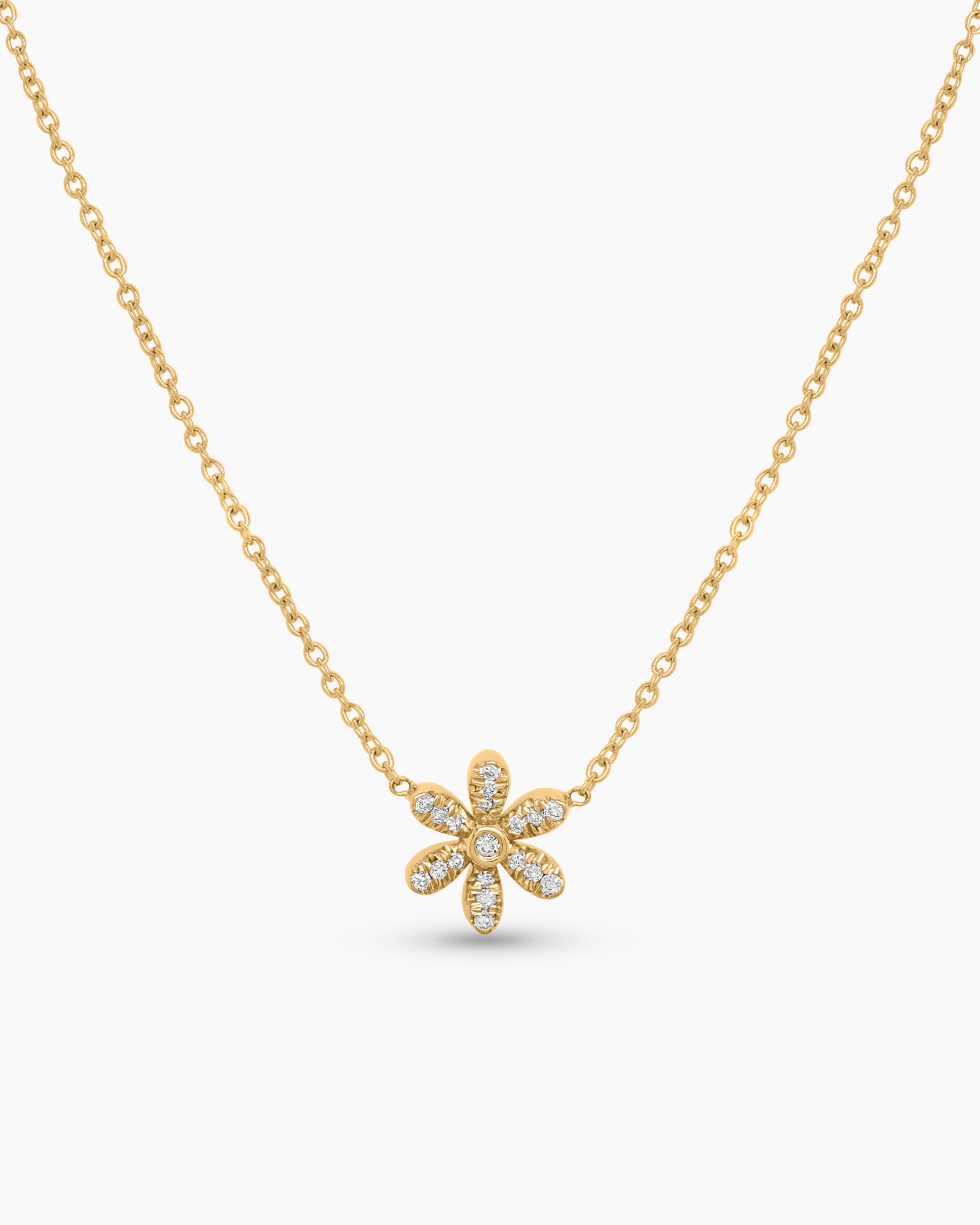 Diamond Daisy Pendant Necklace