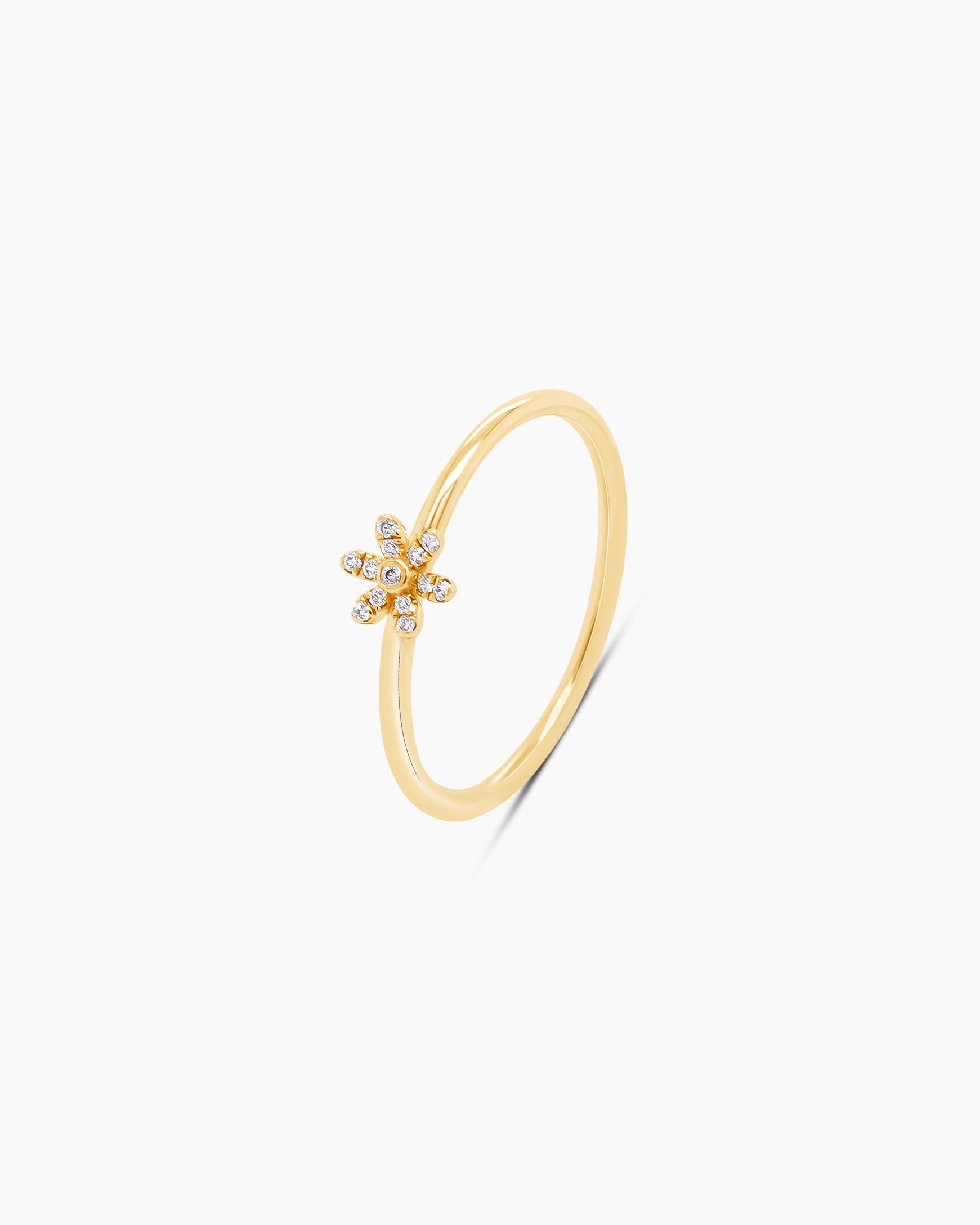 Dainty Diamond Daisy Ring