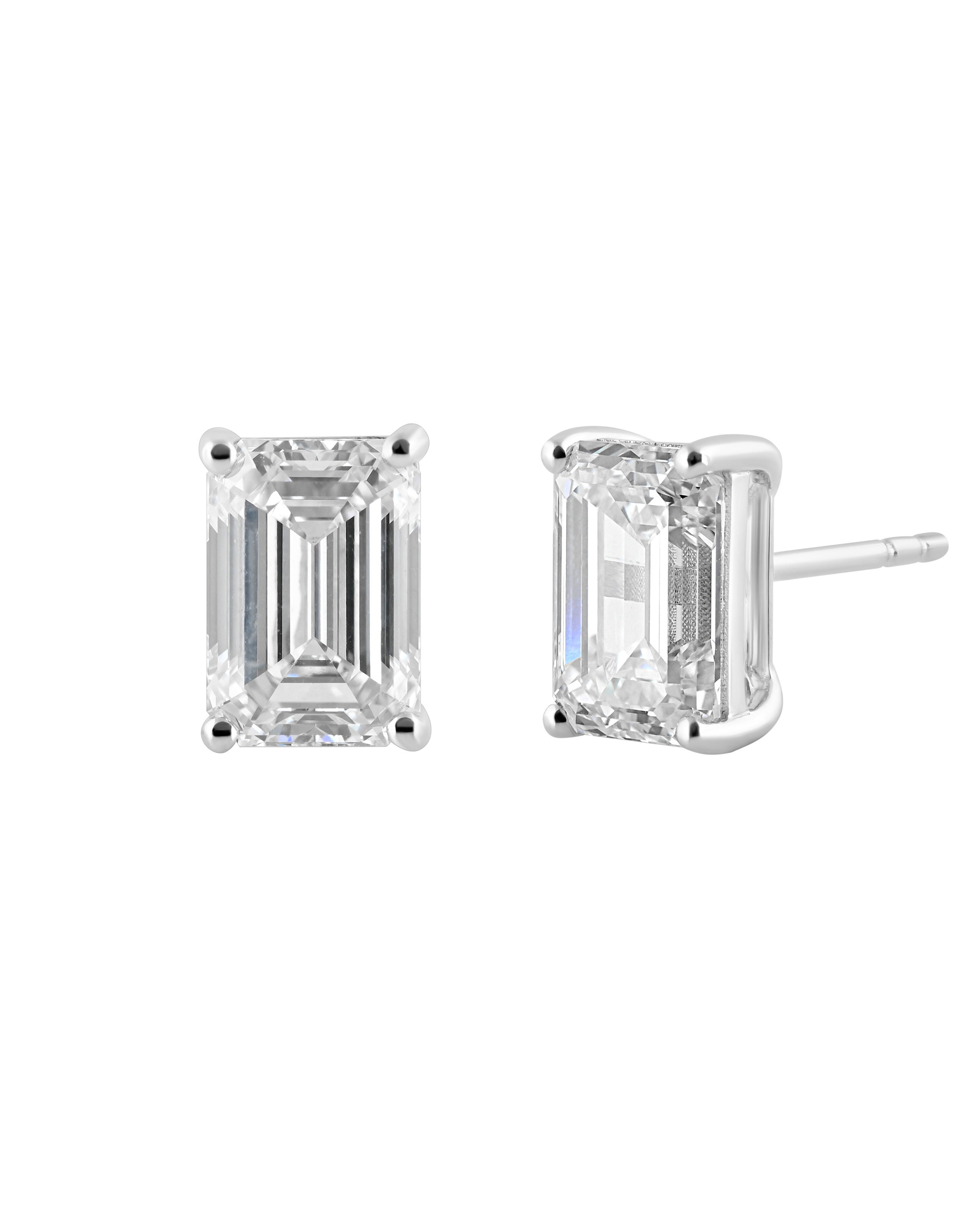 Prism | Emerald Cut Lab Diamond Stud Earrings