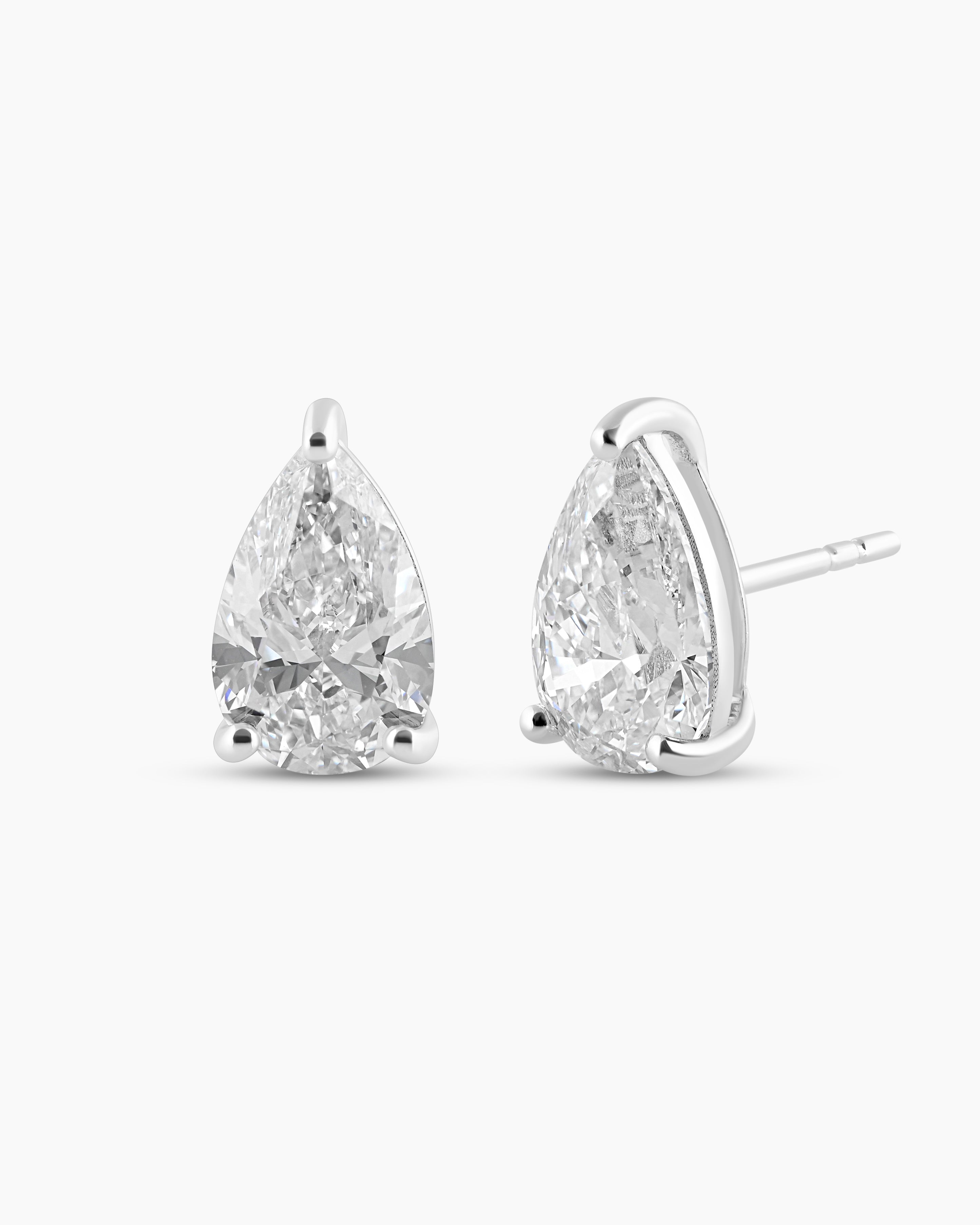 Facet | Pear Shaped Lab Diamond Stud Earrings