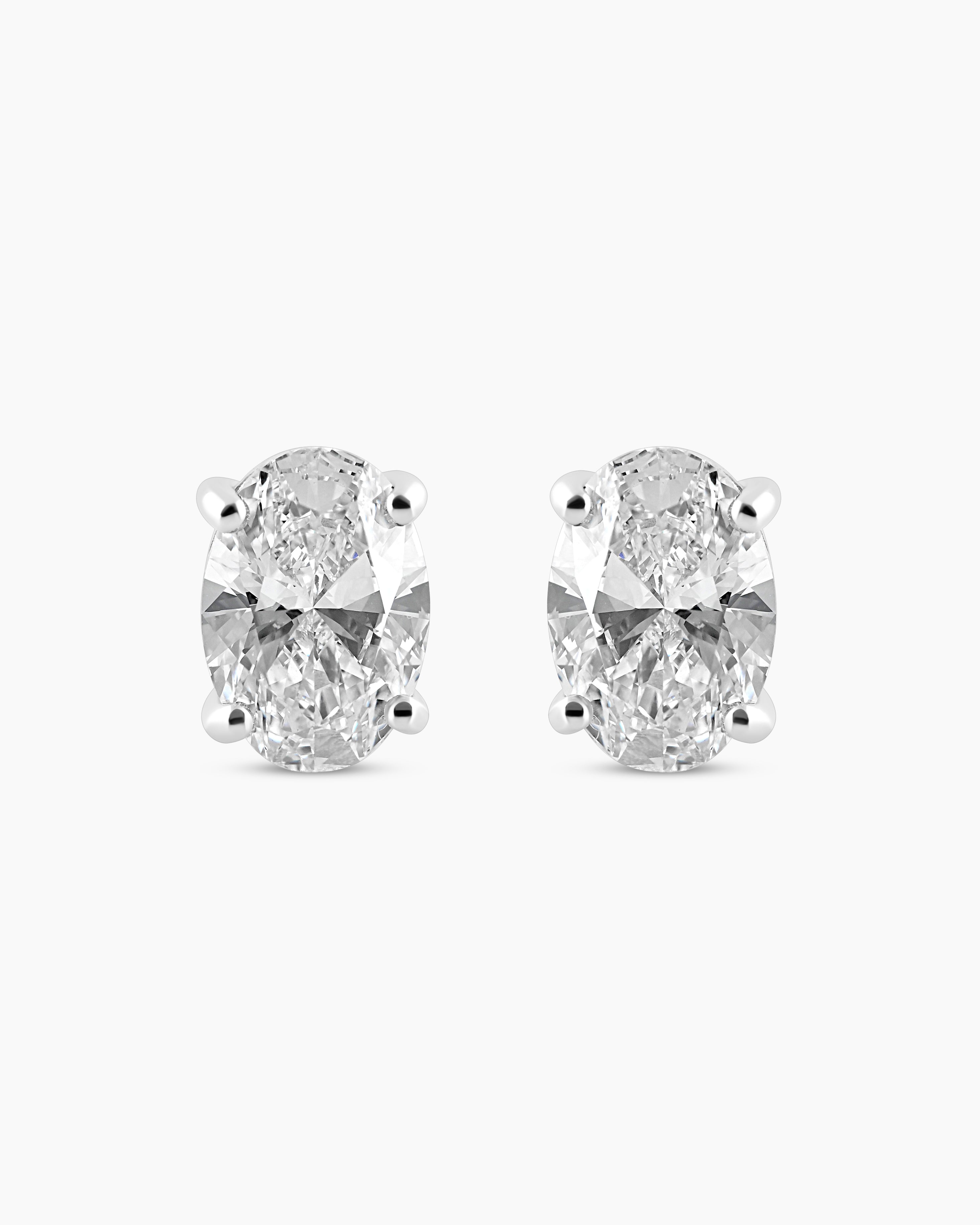 Gleam | Oval Shaped Lab Diamond Stud Earrings
