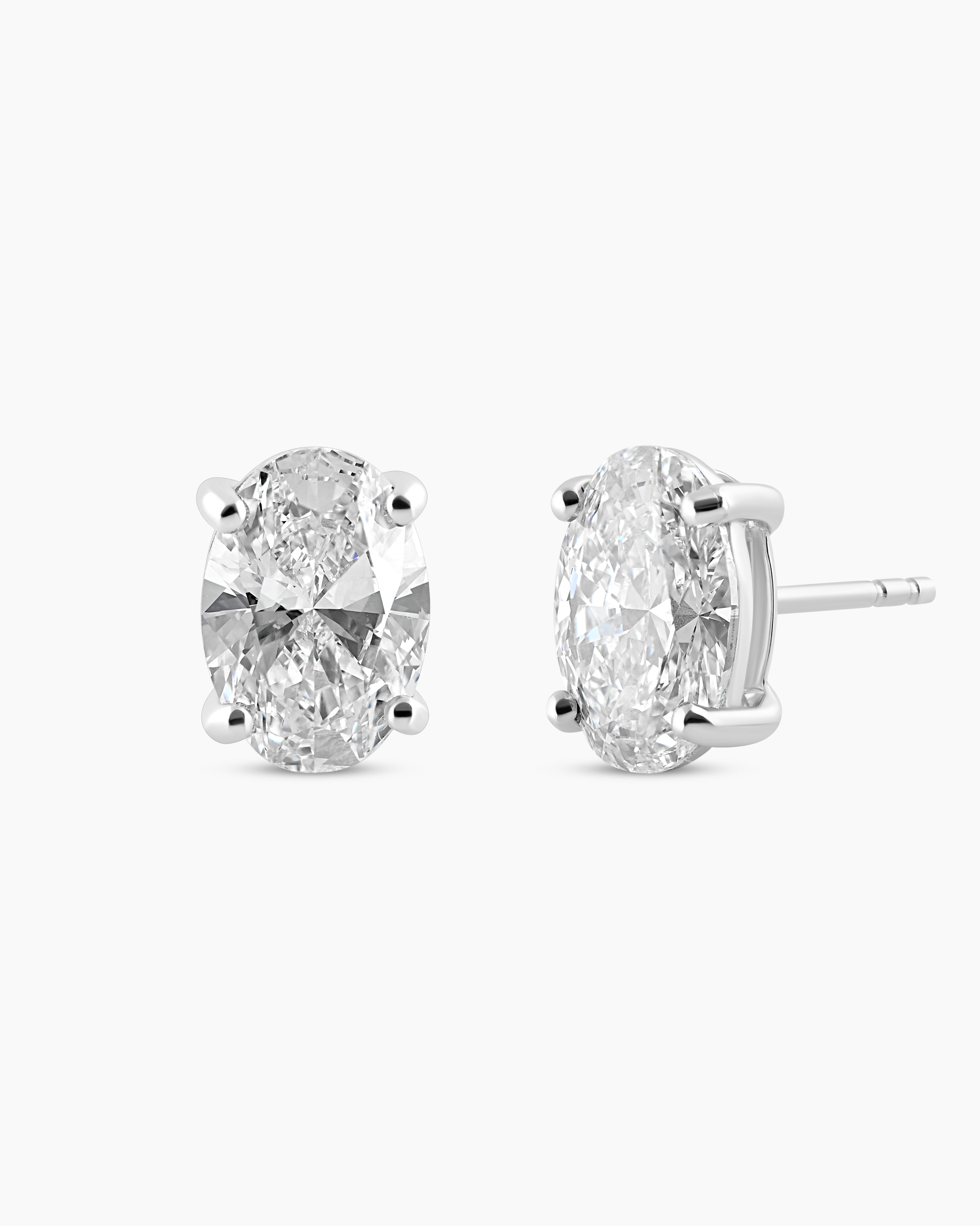 Gleam | Oval Shaped Lab Diamond Stud Earrings
