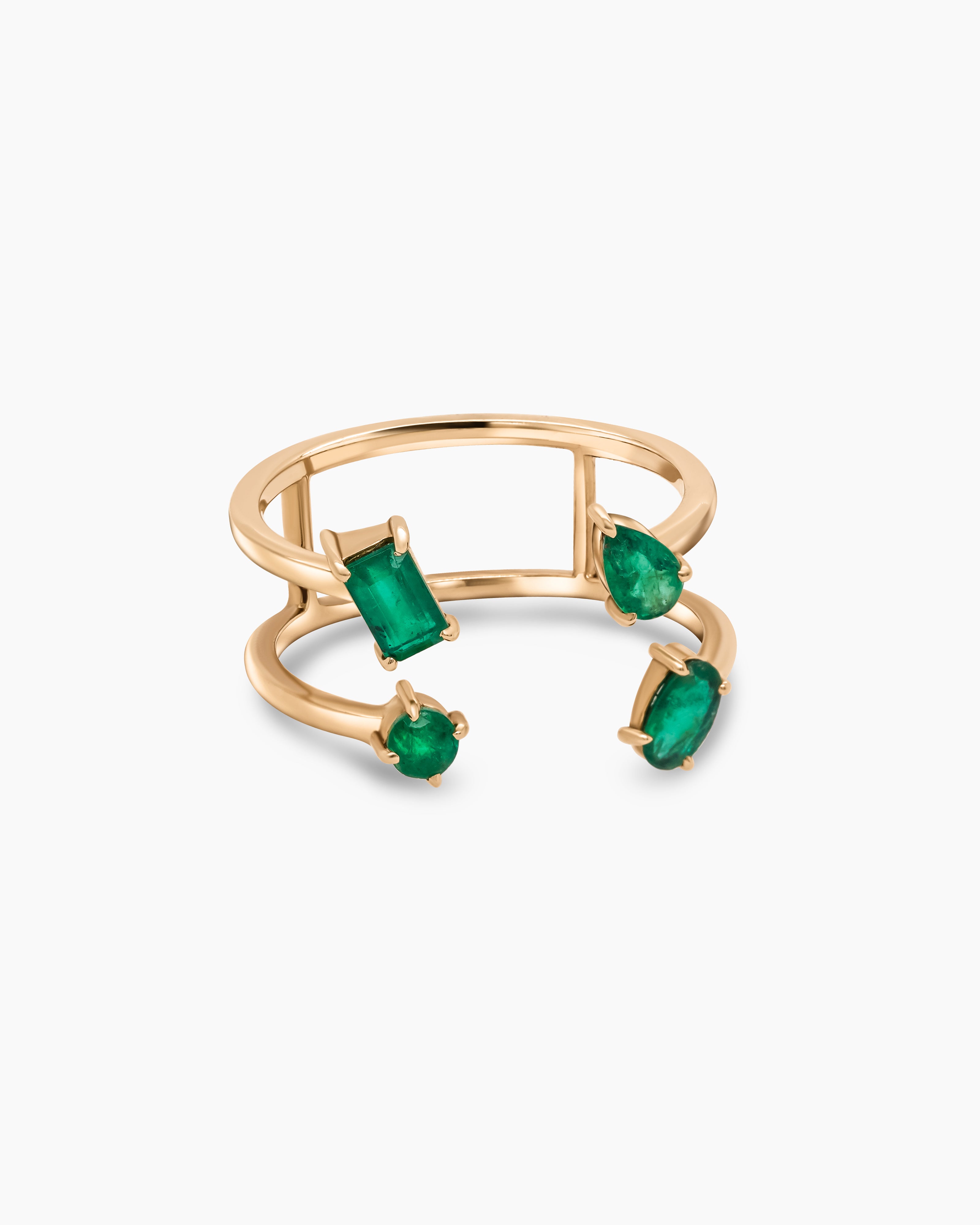 Emerald Open Style Ring