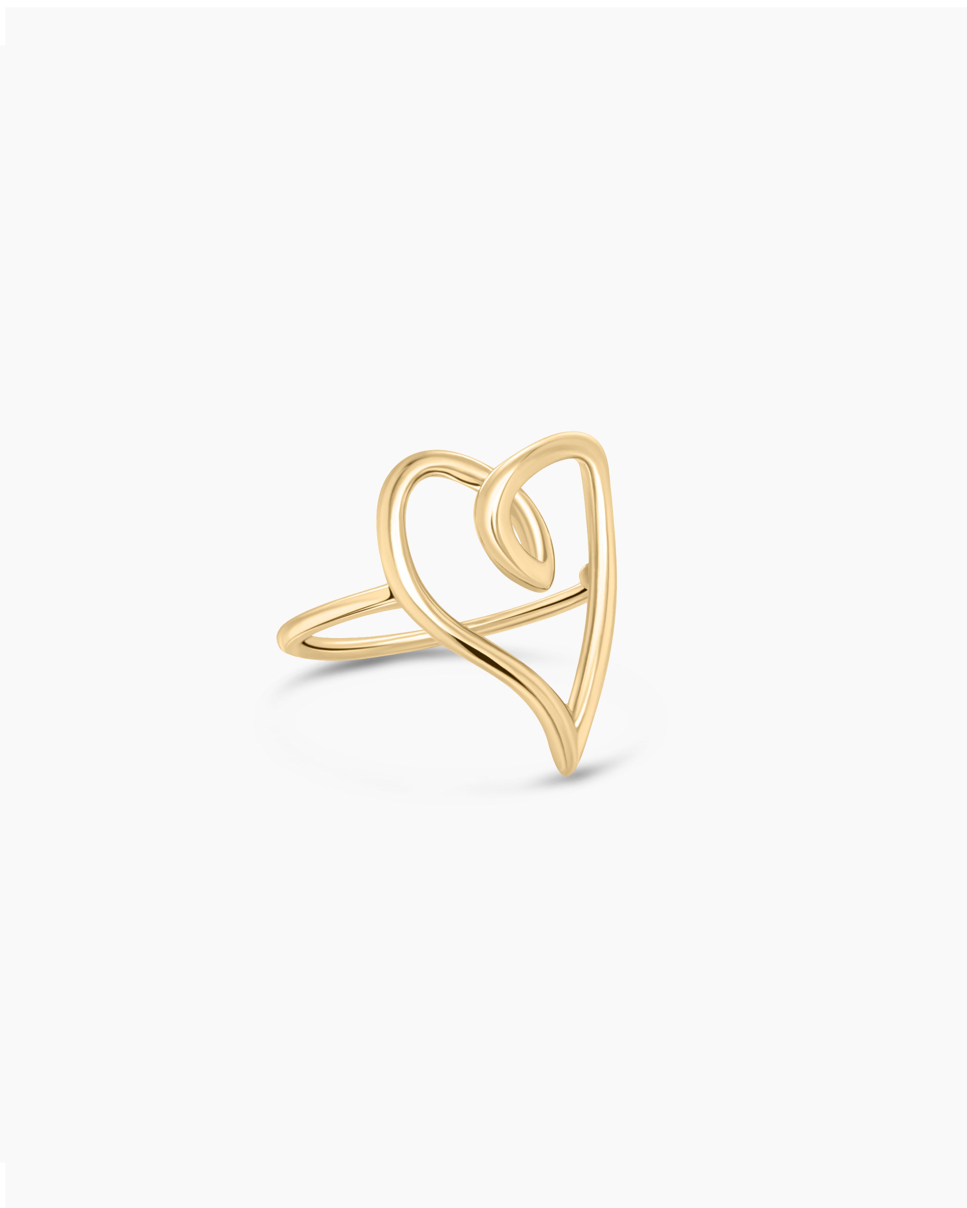 Medium Heart Scribble Ring