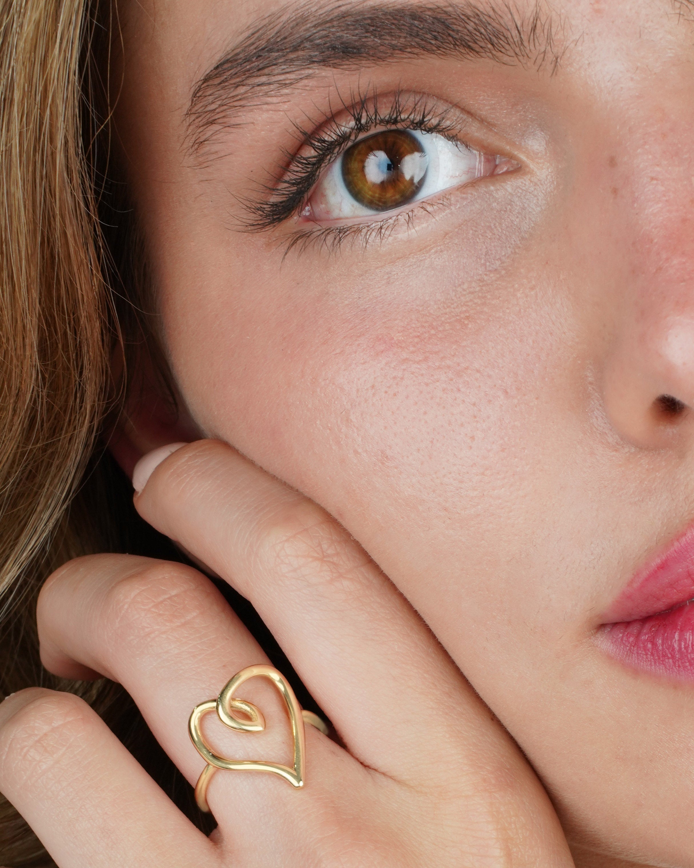 Medium Heart Scribble Ring