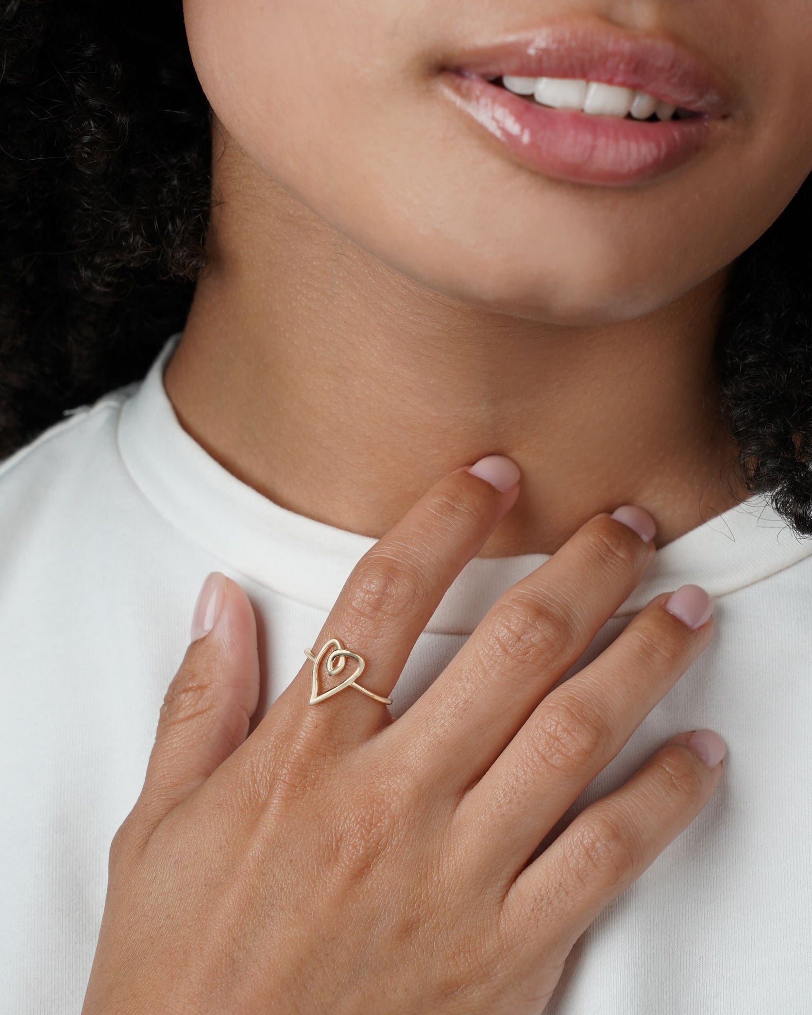 Mini Heart Scribble Ring