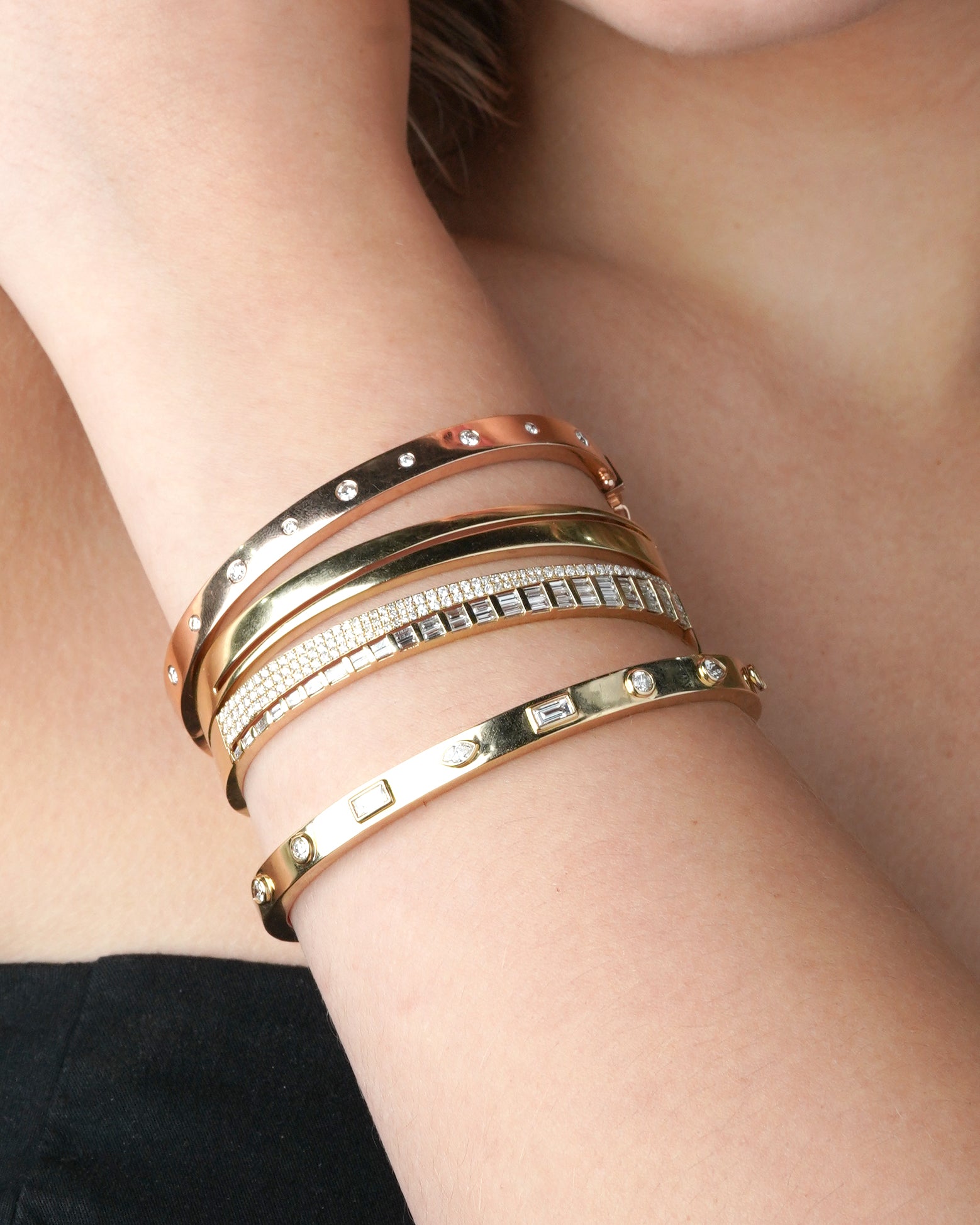 Hinged Diamond Bracelets