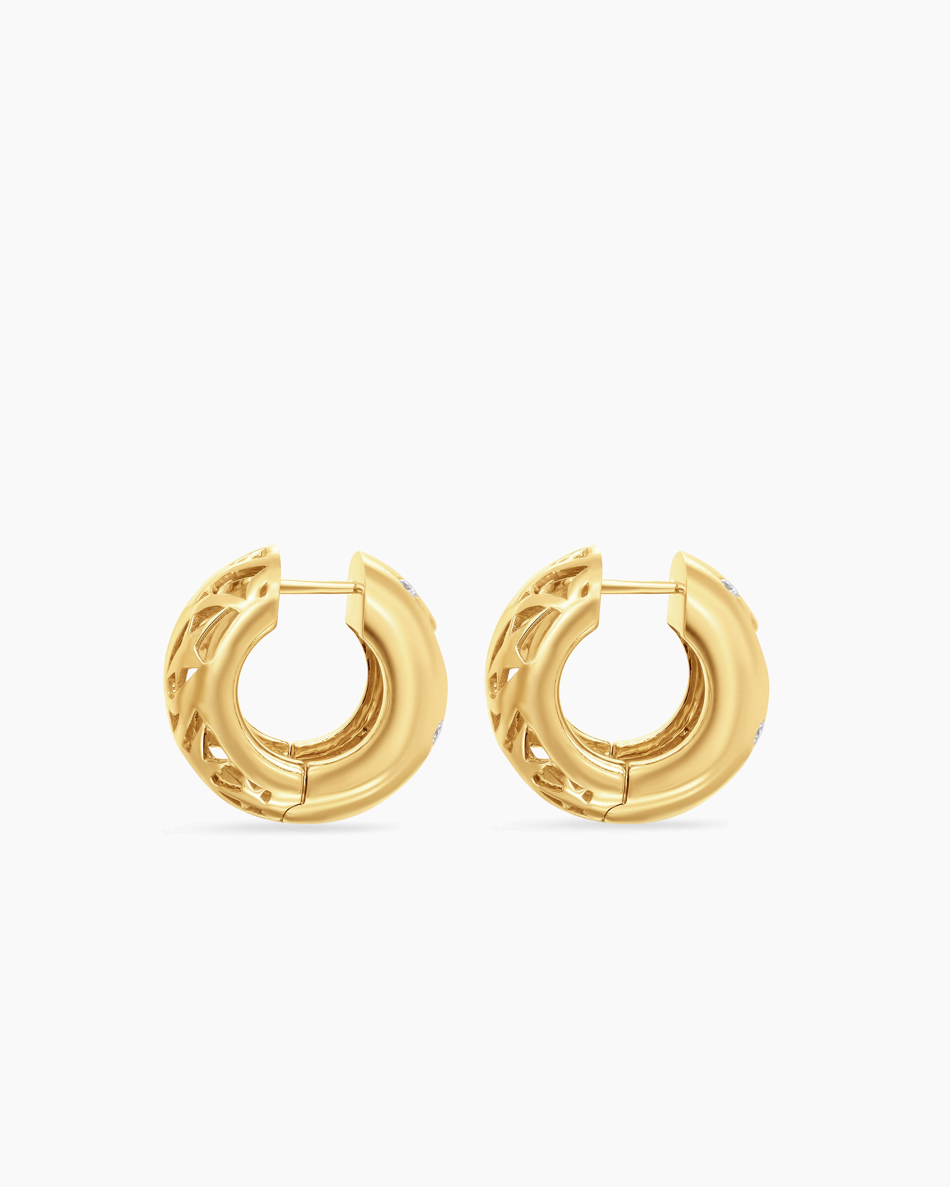 Heart and Thorn Gemstone Hoop Earrings