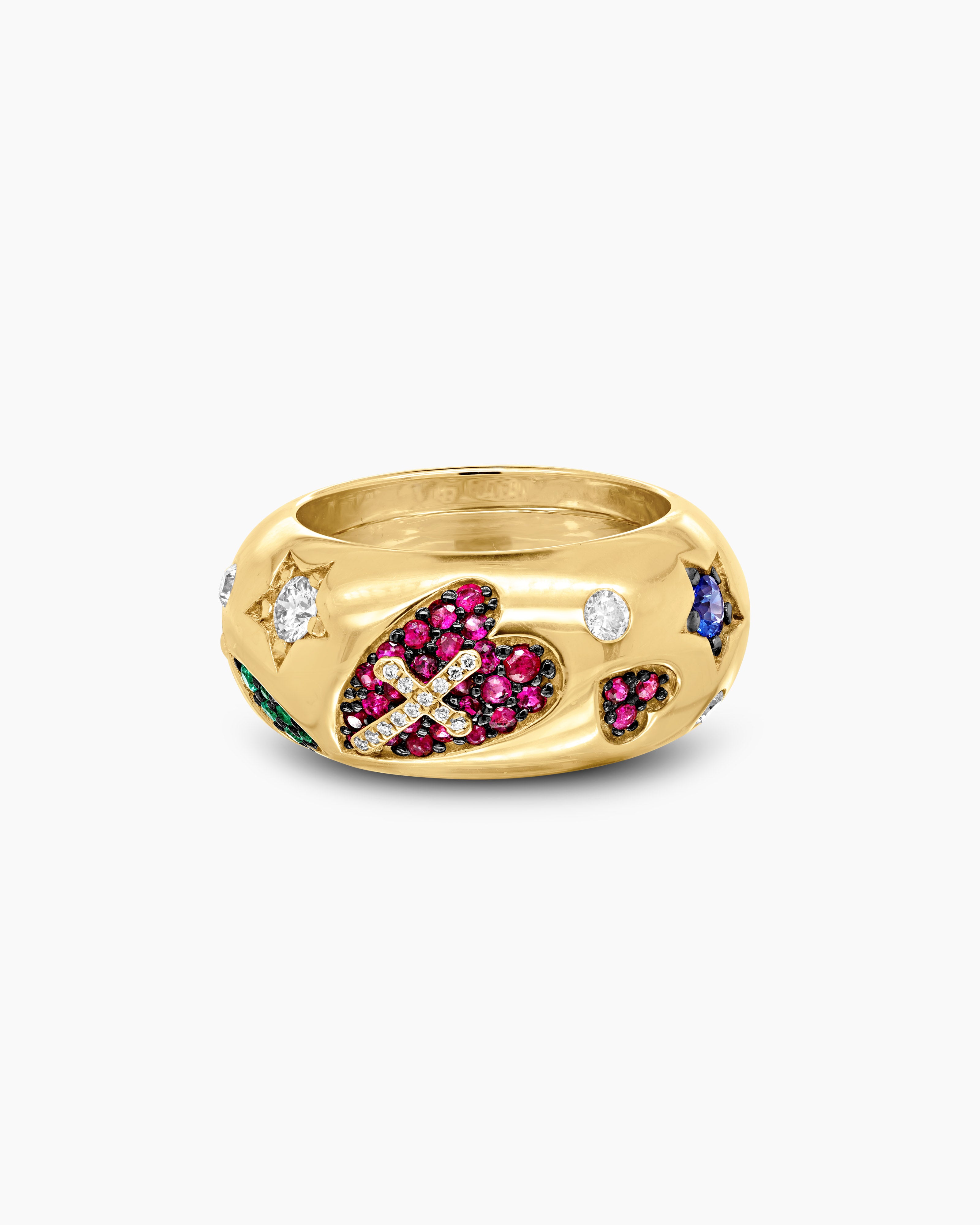 Heart and Stars Donut Ring