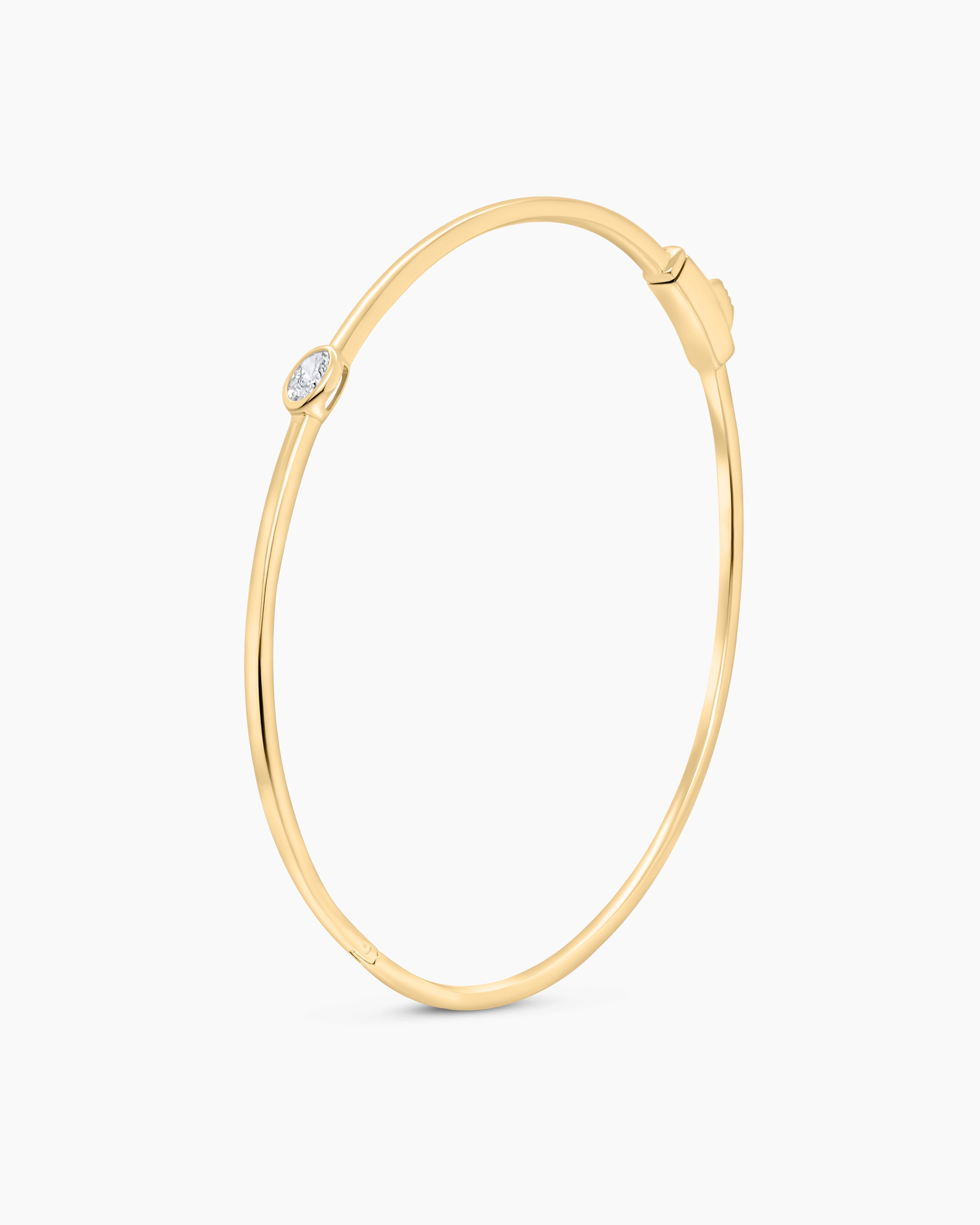 Oval Cut Hinged Diamond Bracelet