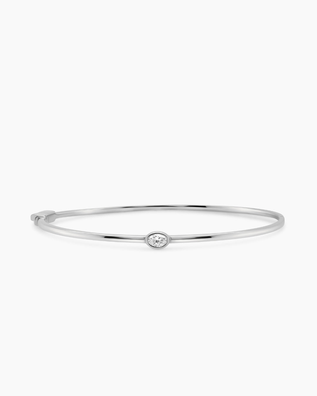 Oval Cut Hinged Diamond Bracelet