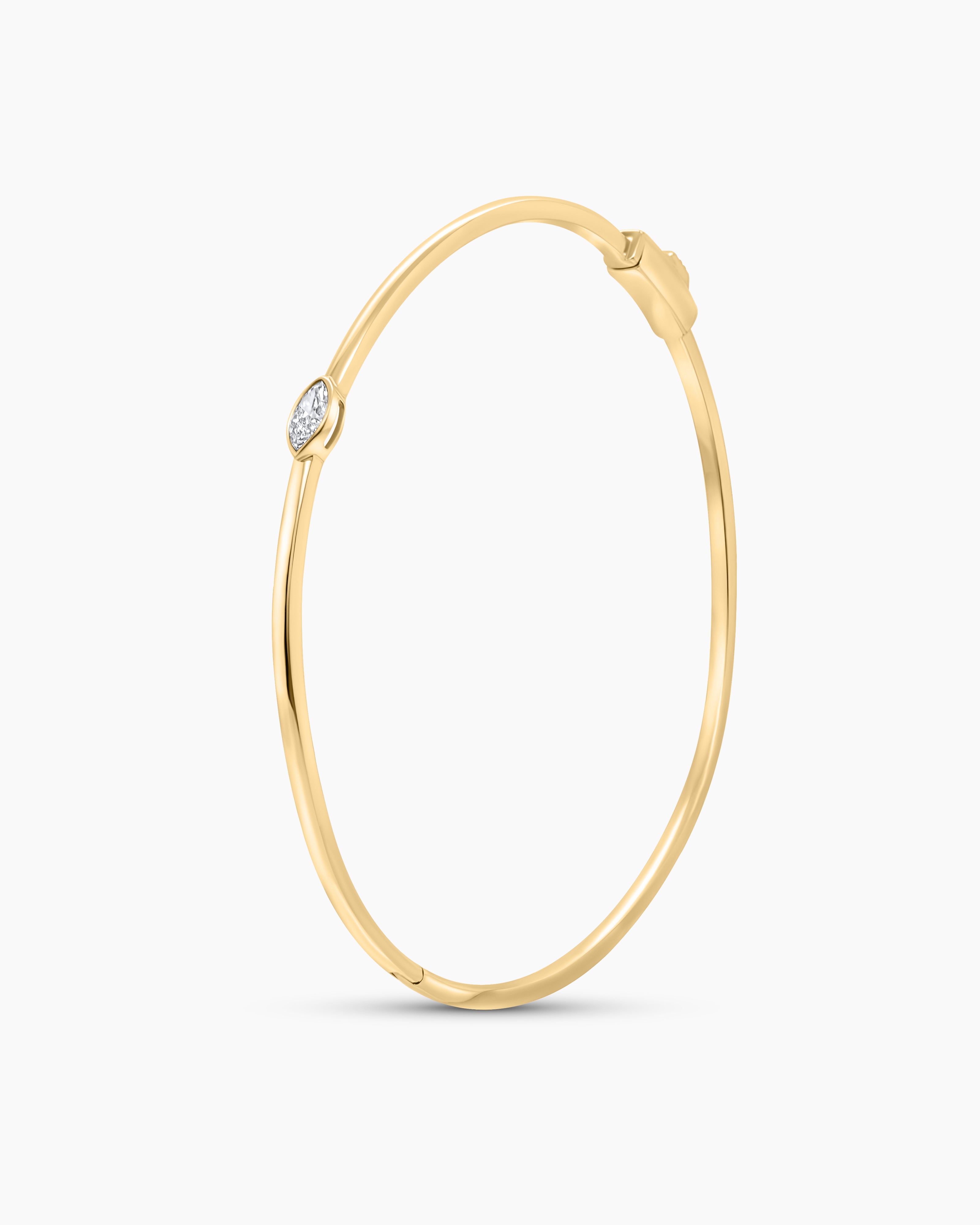 Marquis Cut Hinged Diamond Bracelet