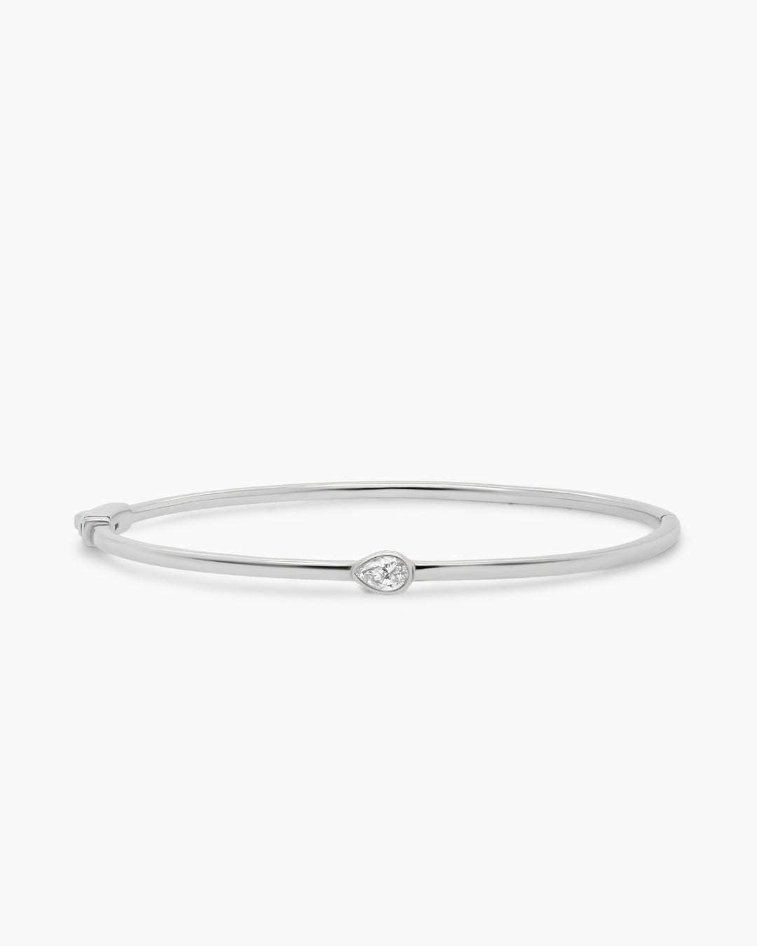 Hinged Pear Cut Diamond Bracelet