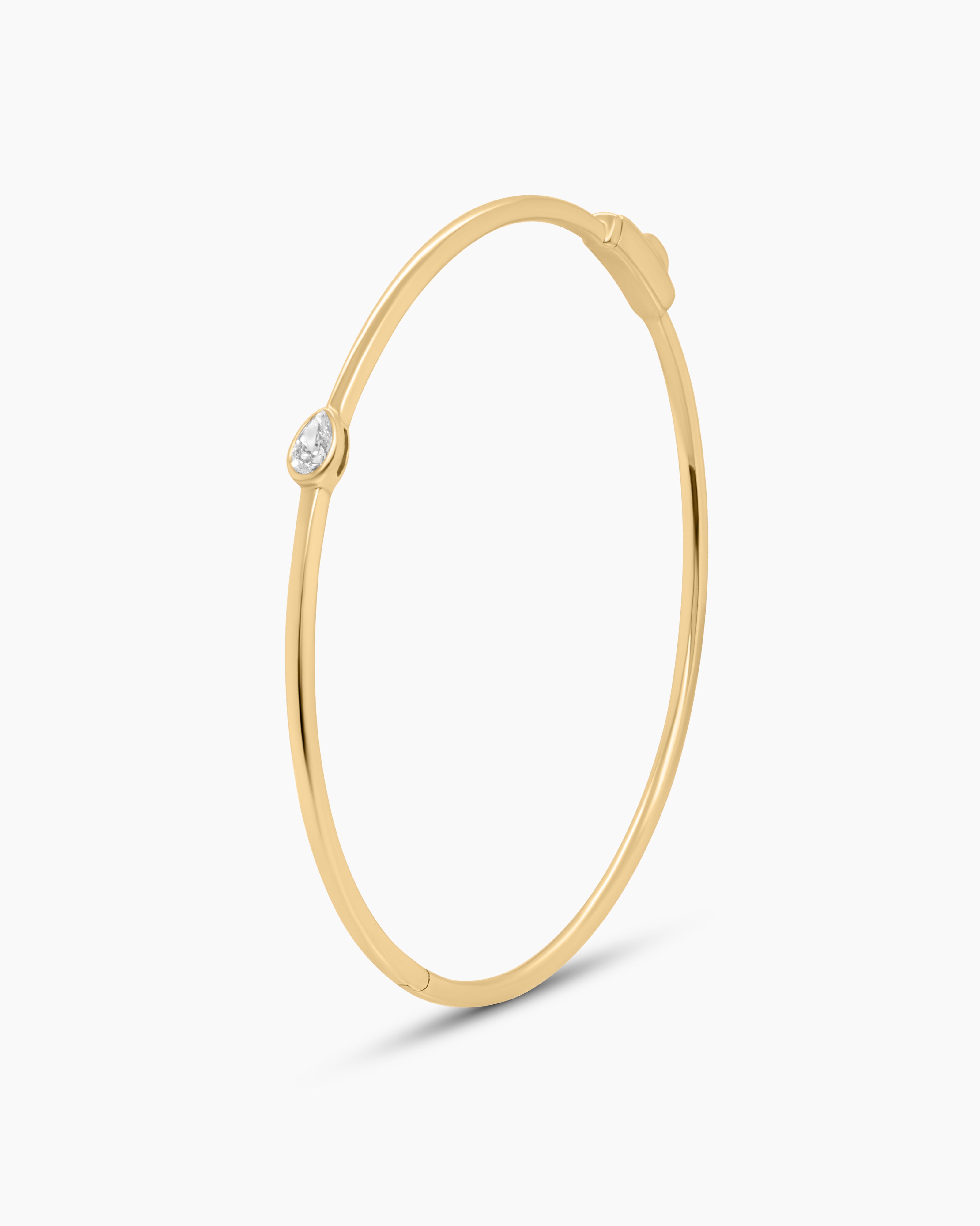 Hinged Pear Cut Diamond Bracelet