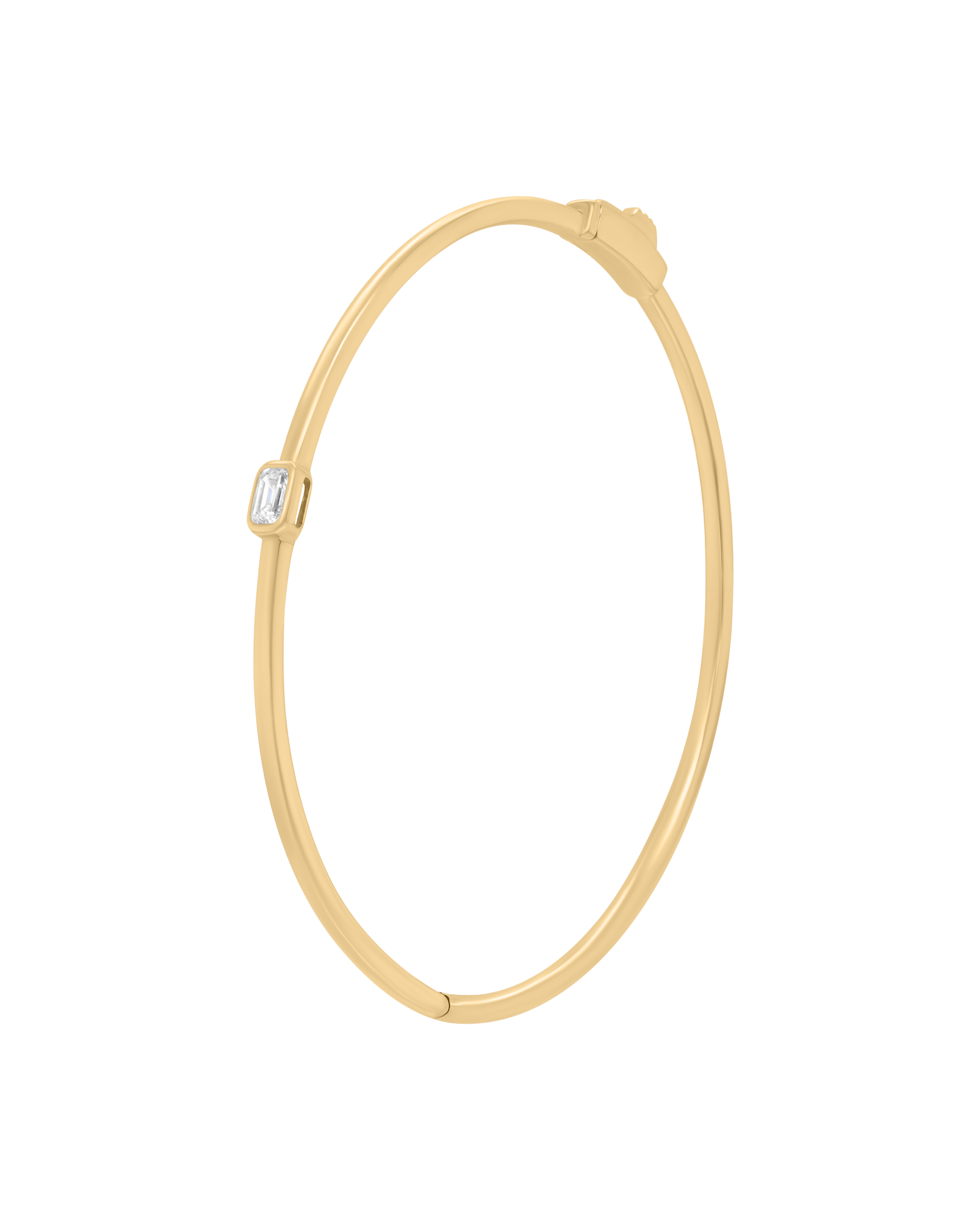 Hinged Emerald Cut Diamond Bracelet