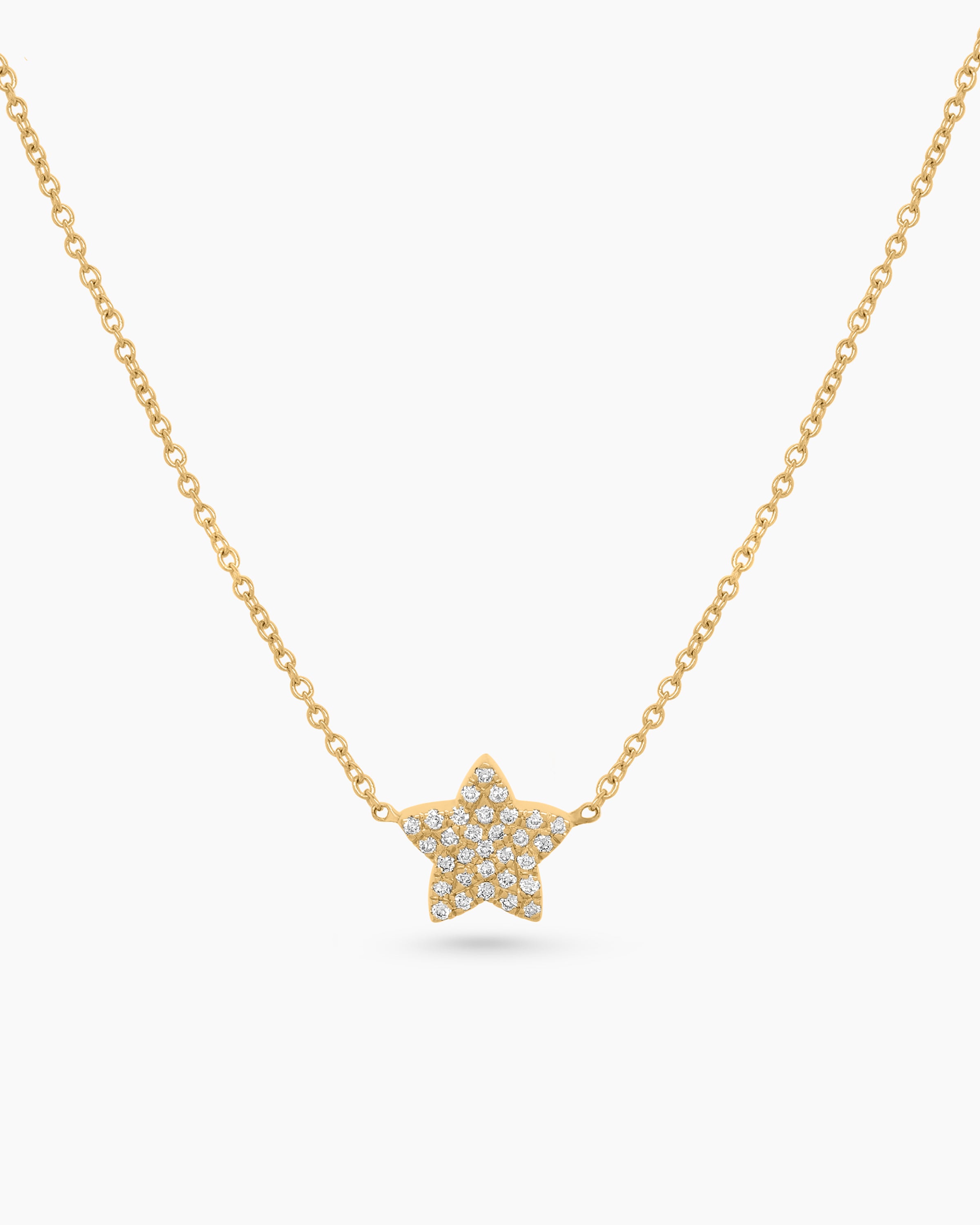 Diamond Pave Star Pendant Necklace