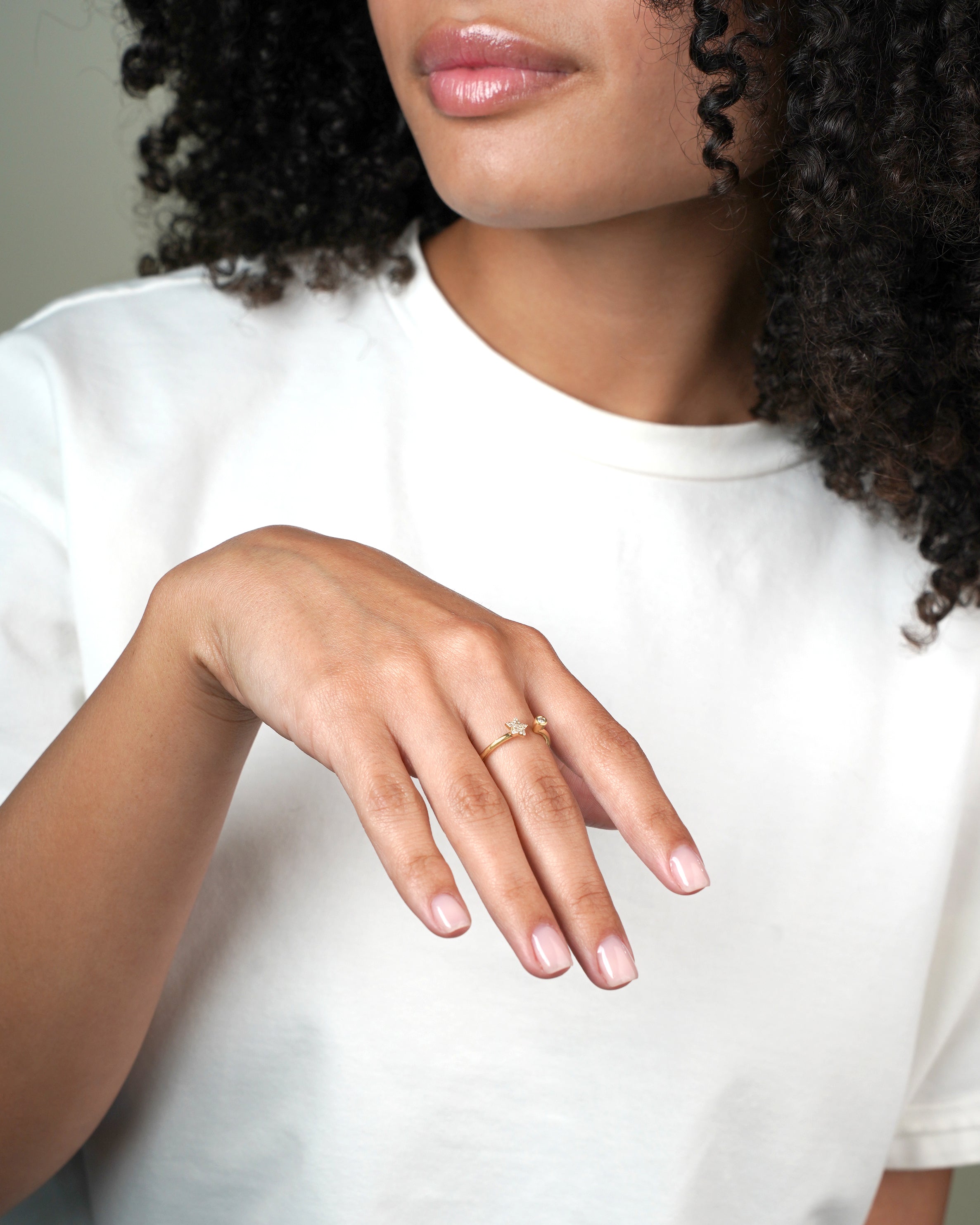 Dainty Open Style Star Ring