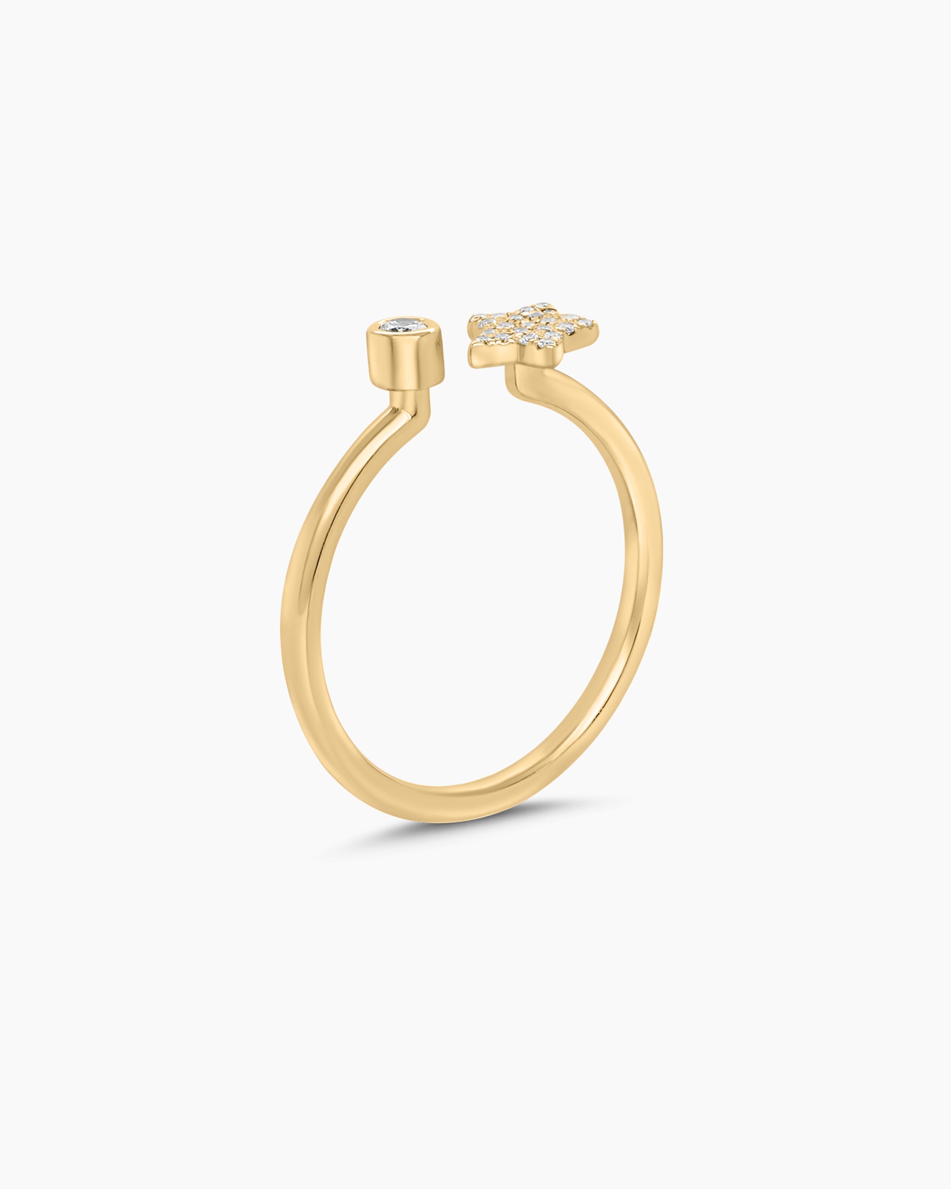 Dainty Open Style Star Ring