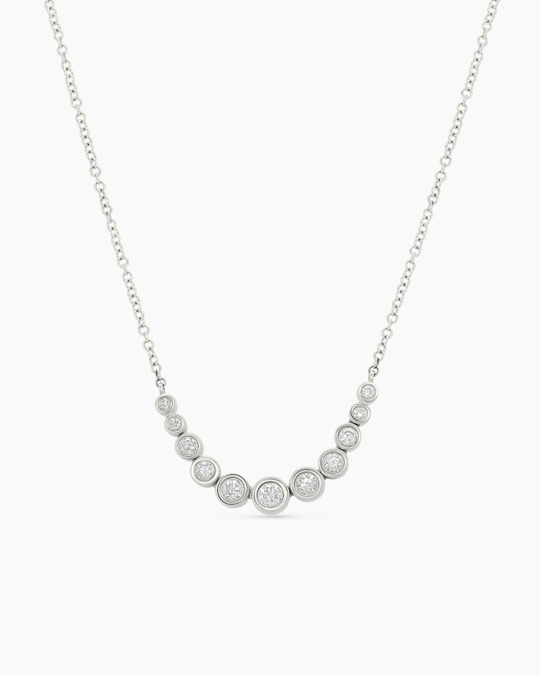 Lucy in the Sky | Graduated Diamond Bezel Chain Necklace